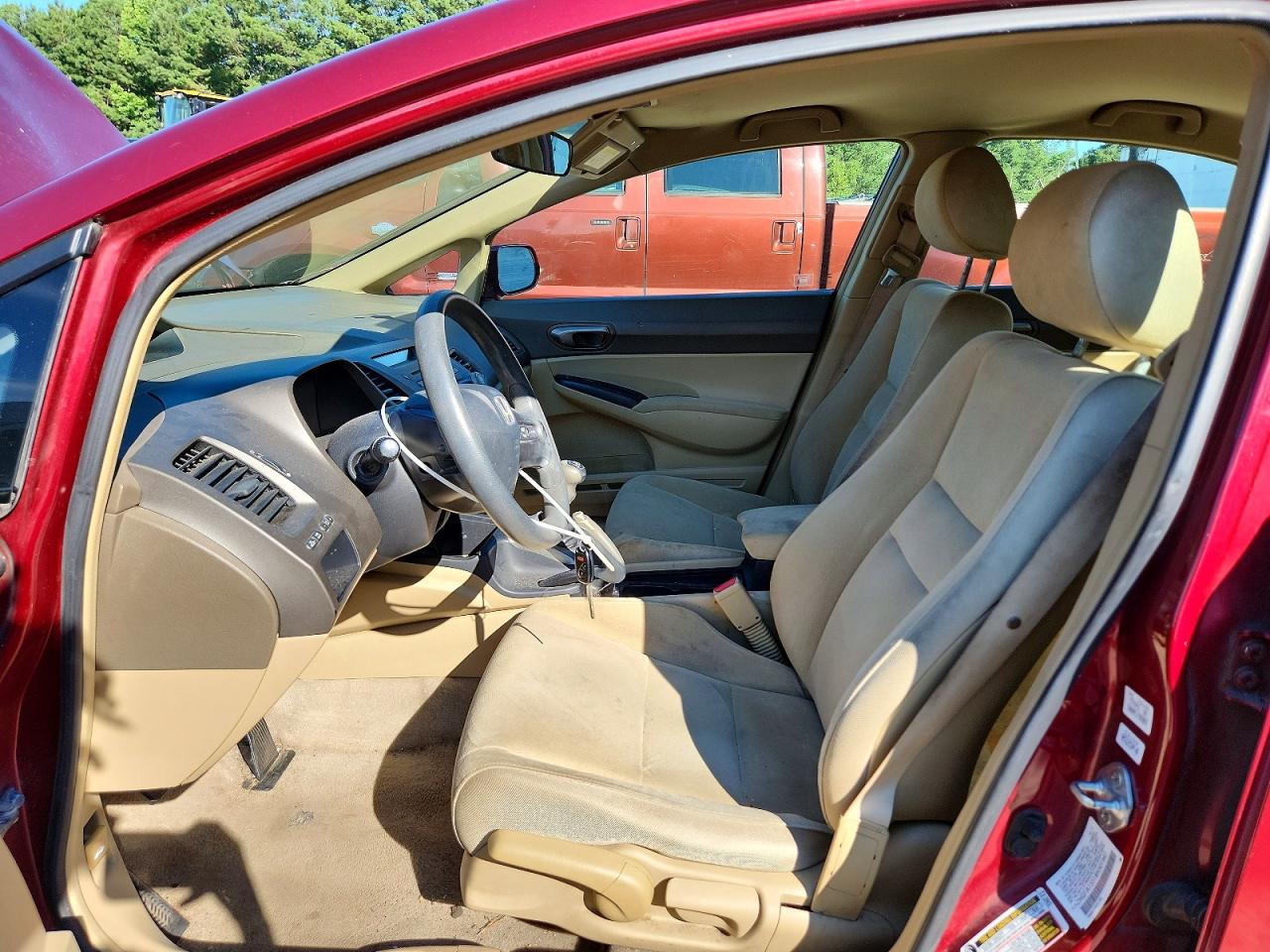 2008 Honda Civic Lx Burgundy vin: 2HGFA15518H501943
