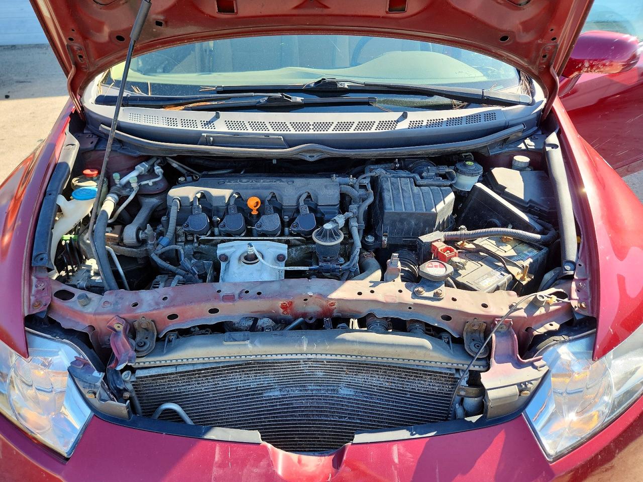 2008 Honda Civic Lx Burgundy vin: 2HGFA15518H501943