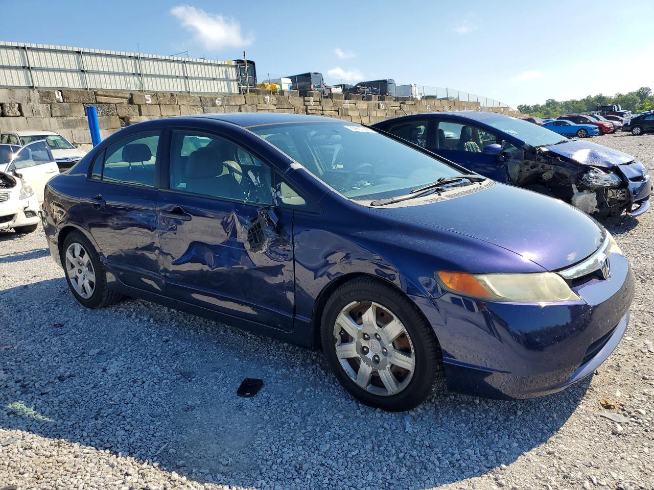 2008 Honda Civic Lx Blue vin: 2HGFA15528H527600