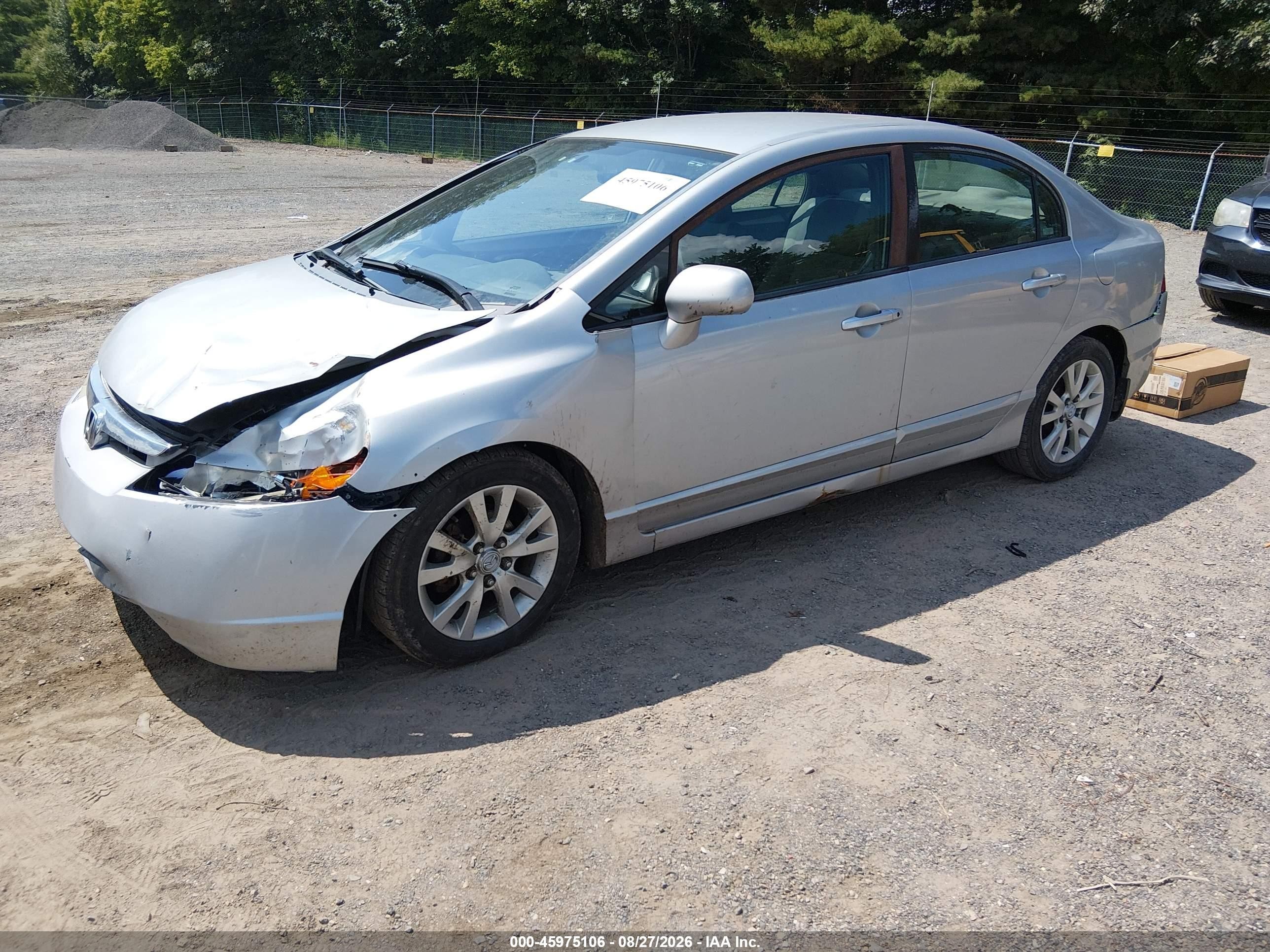 2007 Honda Civic Lx Silver vin: 2HGFA15547H311259