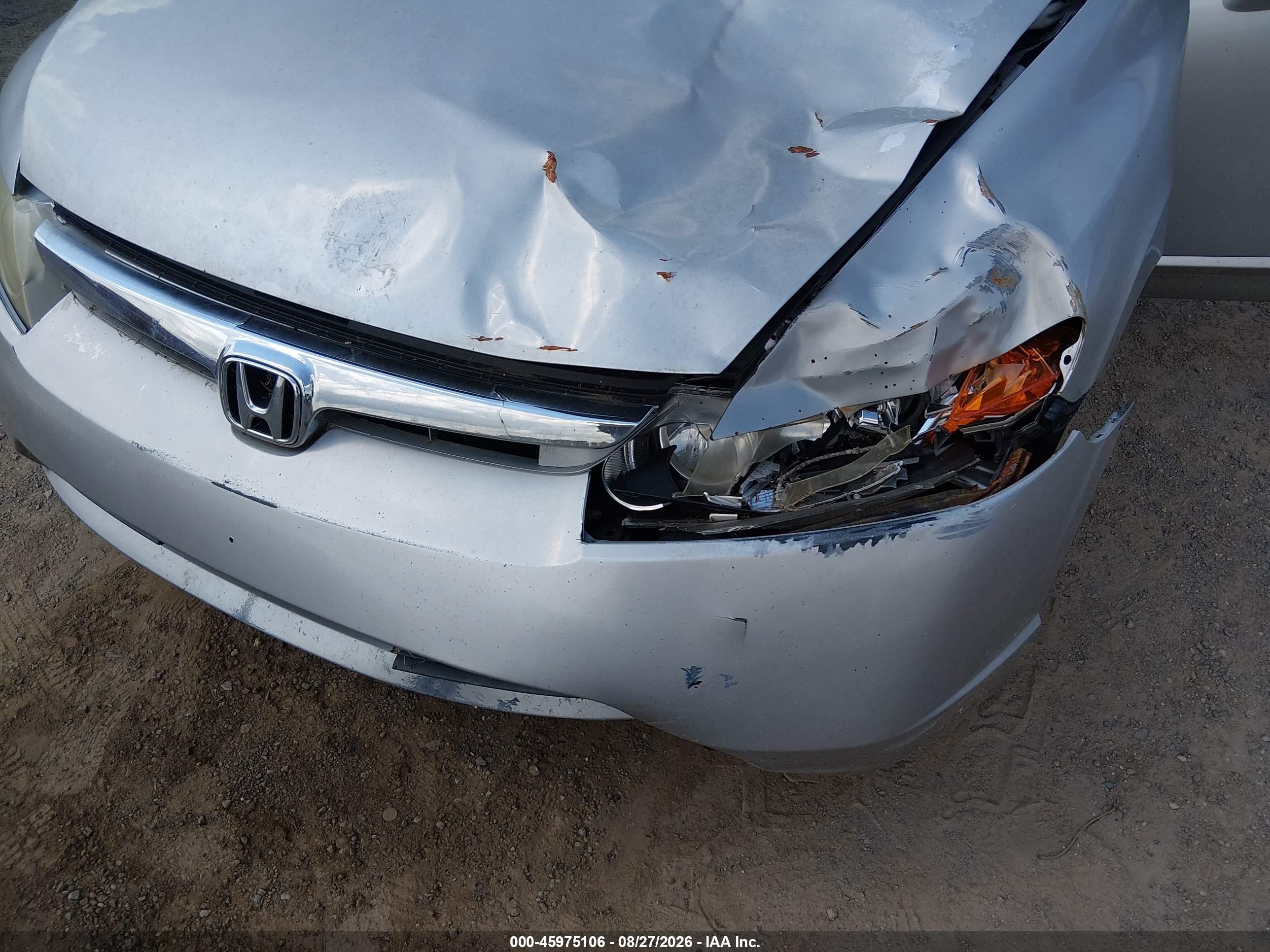 2007 Honda Civic Lx Silver vin: 2HGFA15547H311259