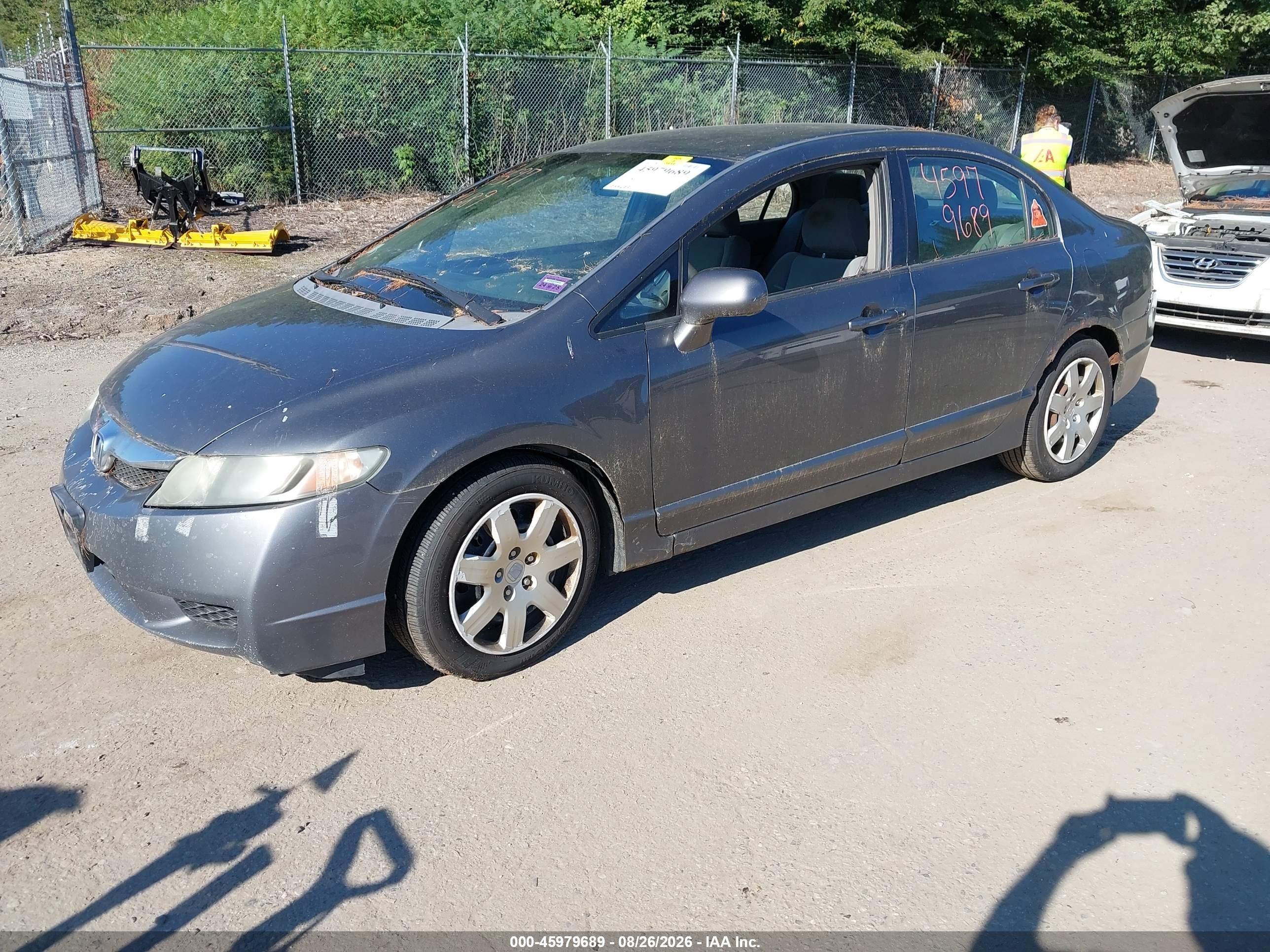 2009 Honda Civic Lx Gray vin: 2HGFA15549H338352