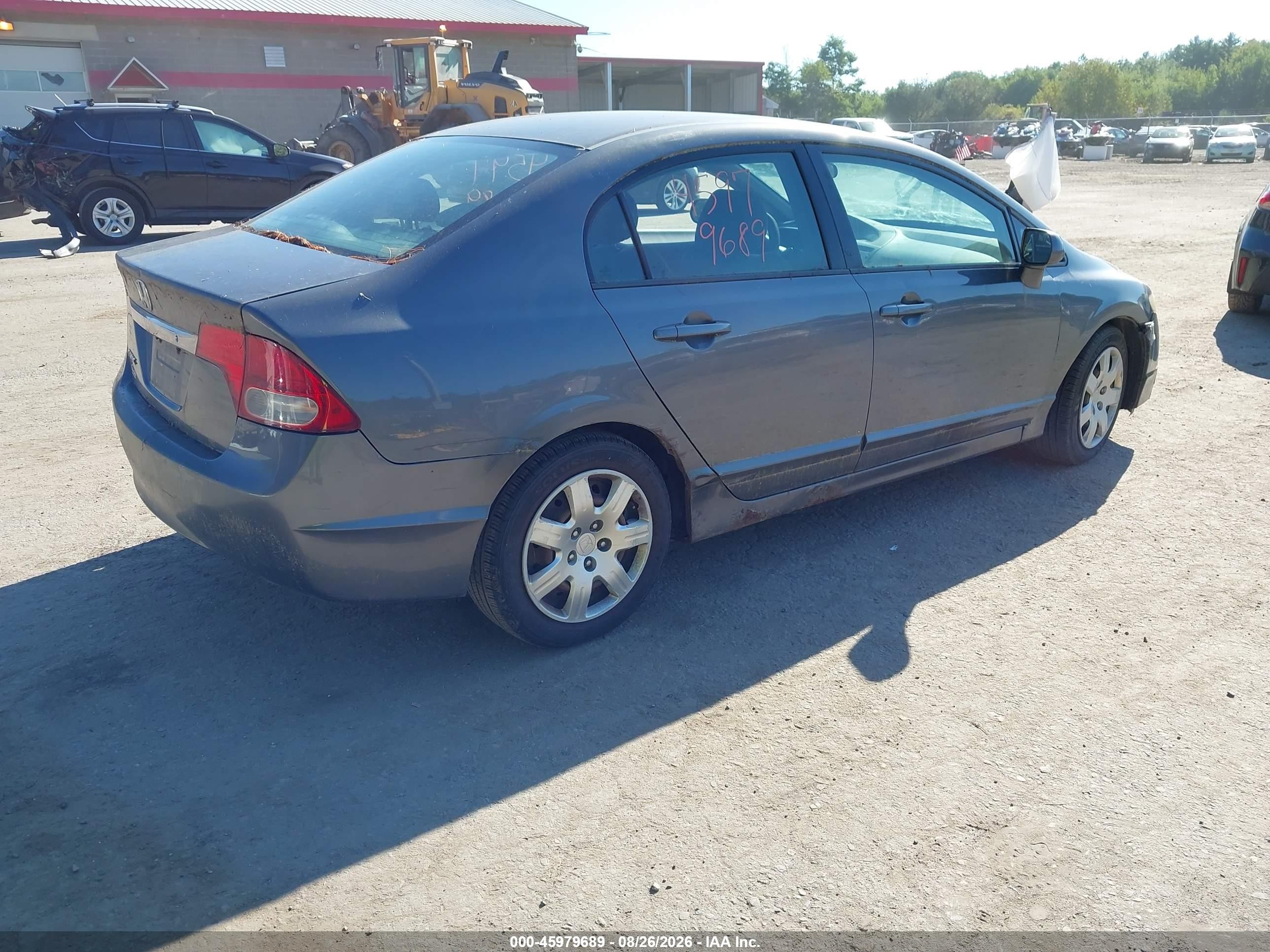 2009 Honda Civic Lx Gray vin: 2HGFA15549H338352