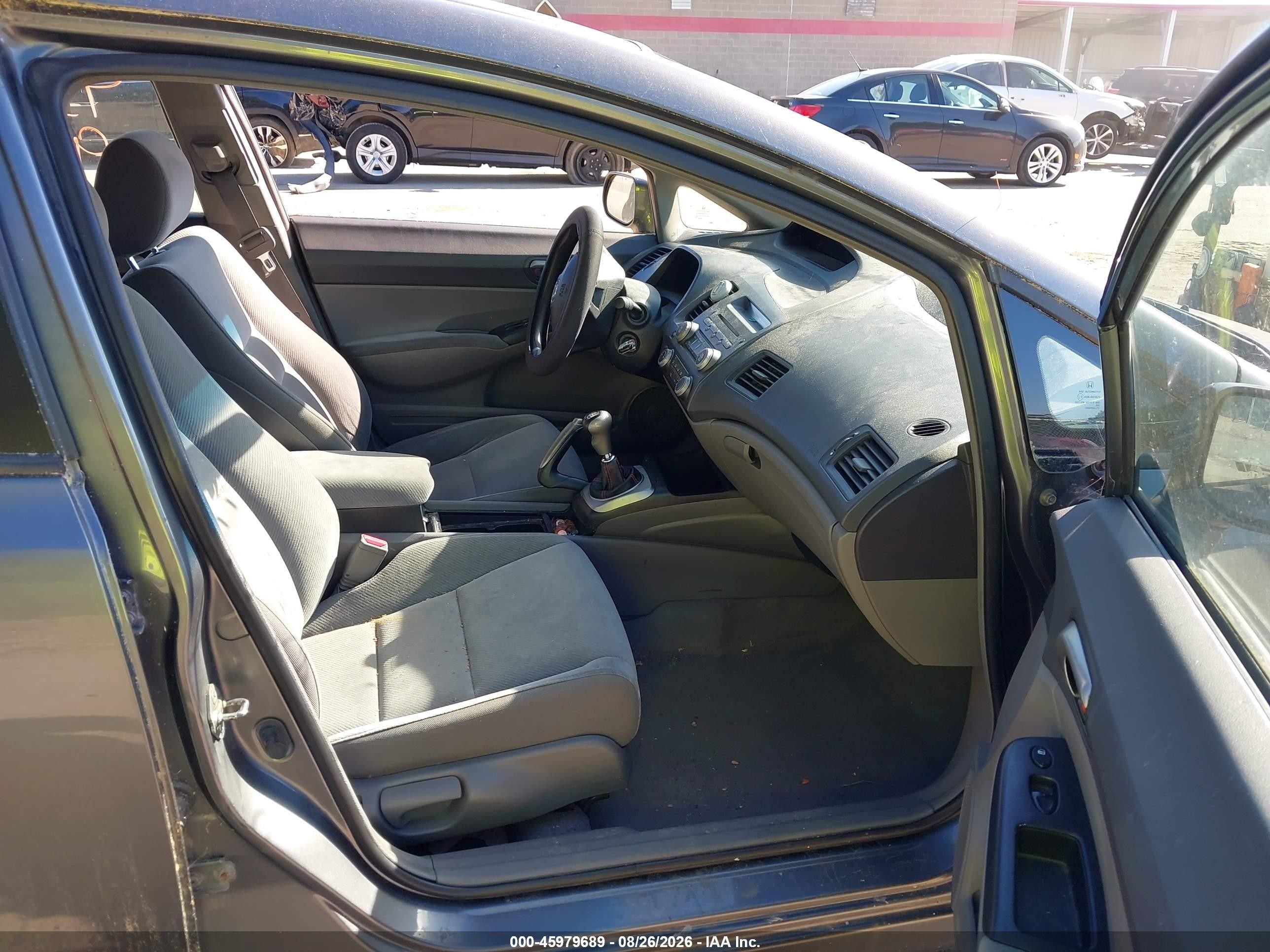 2009 Honda Civic Lx Gray vin: 2HGFA15549H338352
