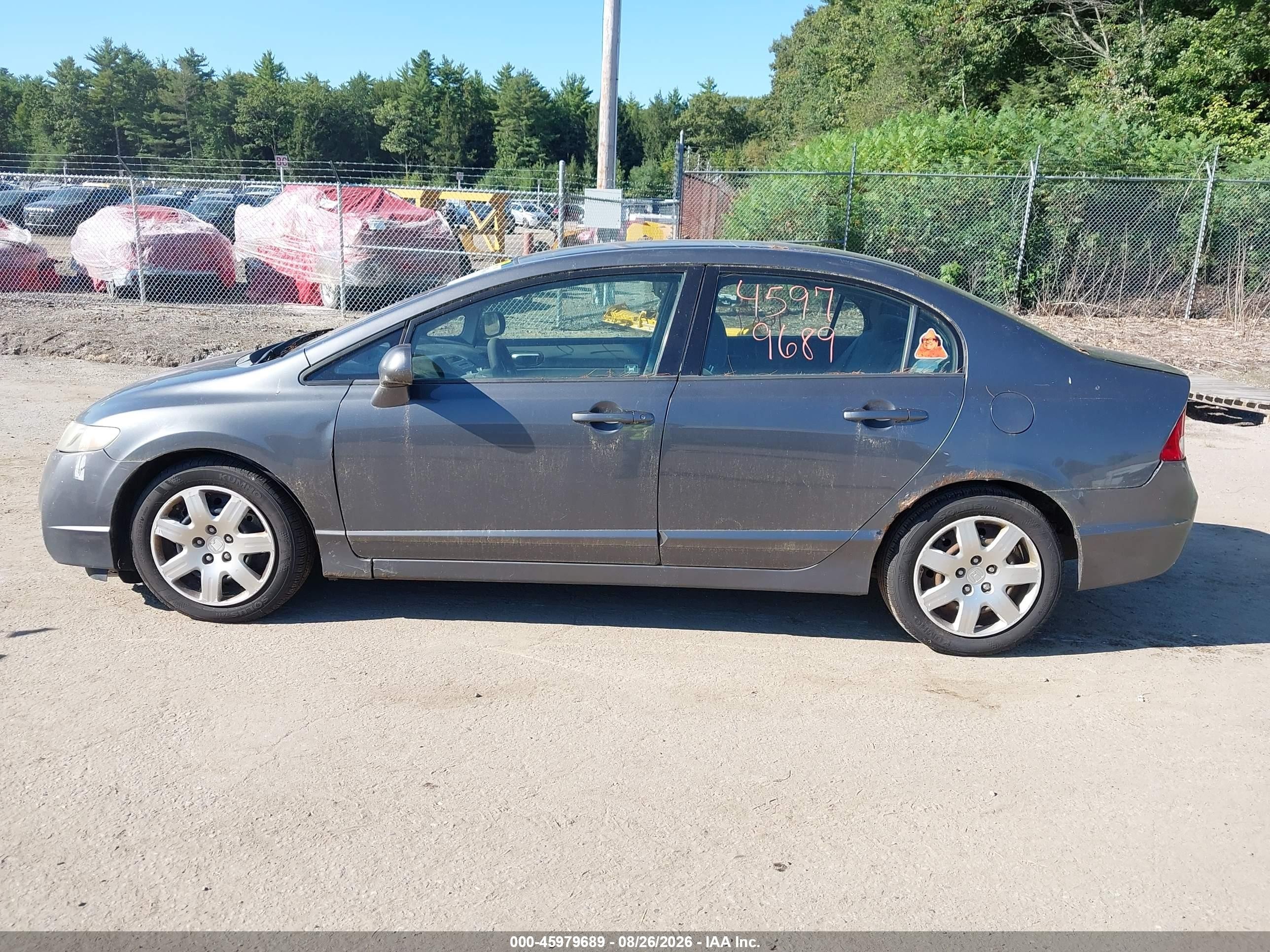 2009 Honda Civic Lx Gray vin: 2HGFA15549H338352