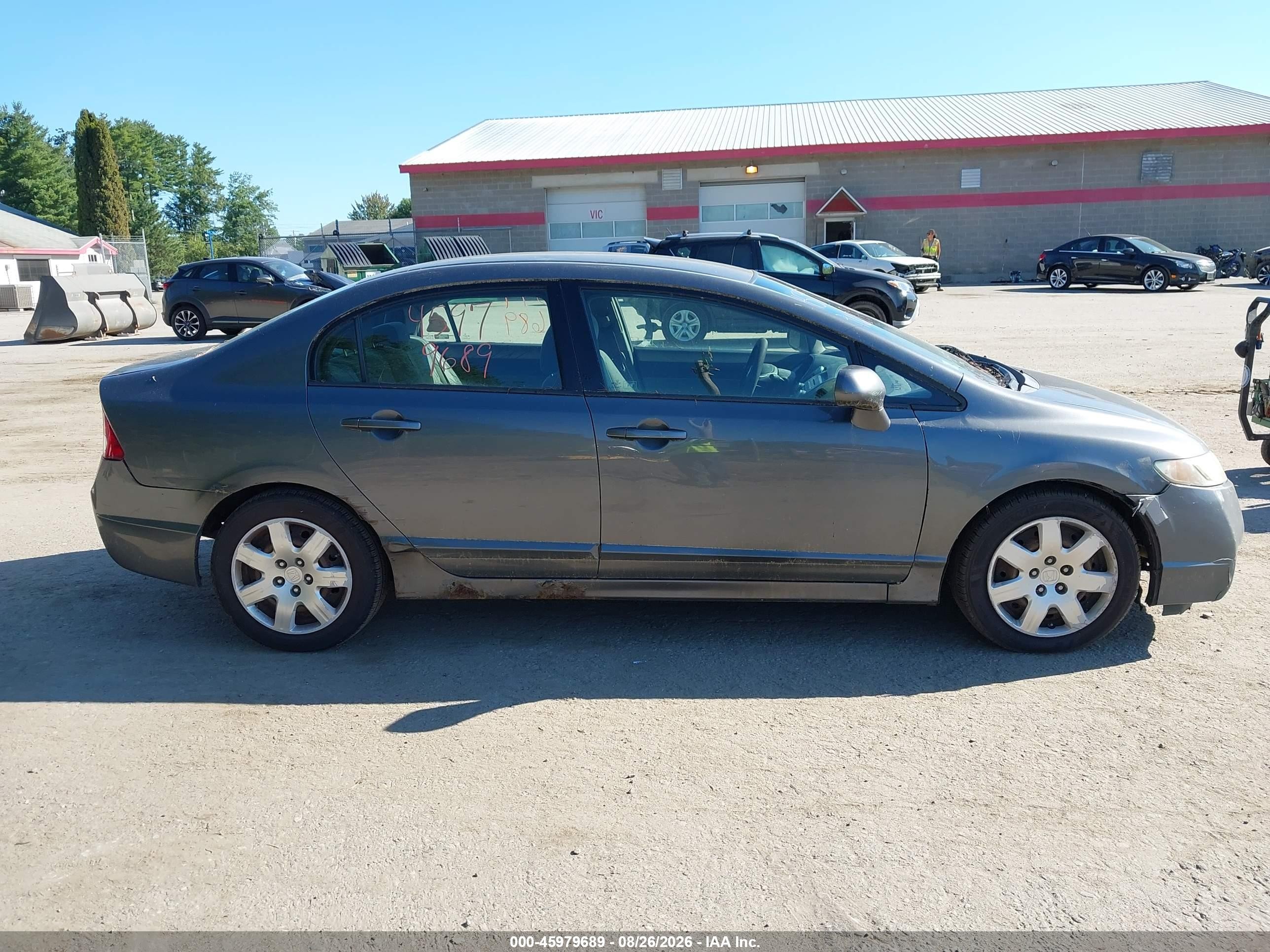 2009 Honda Civic Lx Gray vin: 2HGFA15549H338352