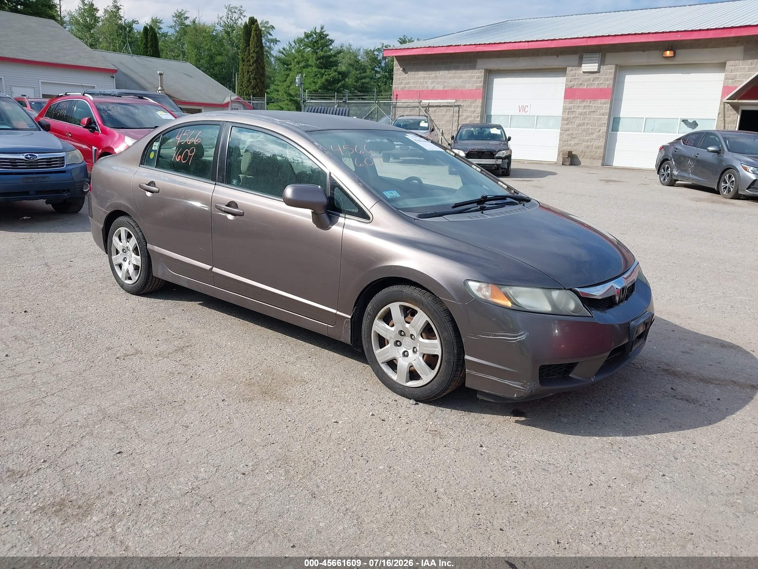 2009 Honda Civic Lx Gray vin: 2HGFA15549H518494