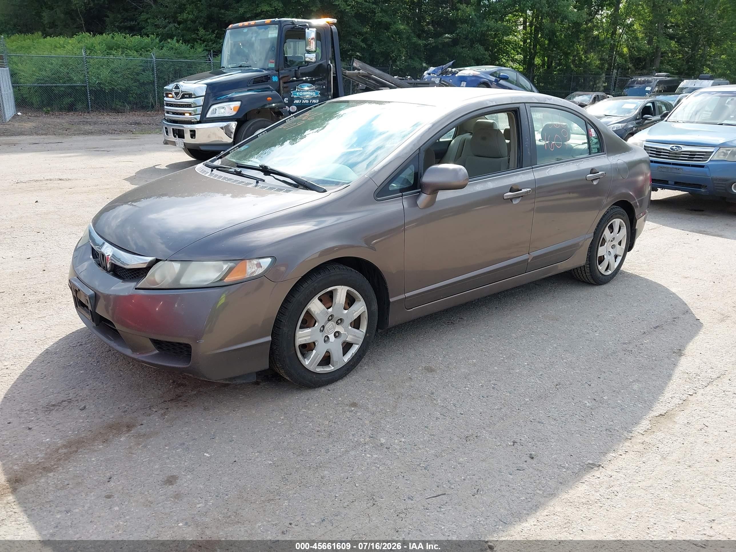 2009 Honda Civic Lx Gray vin: 2HGFA15549H518494