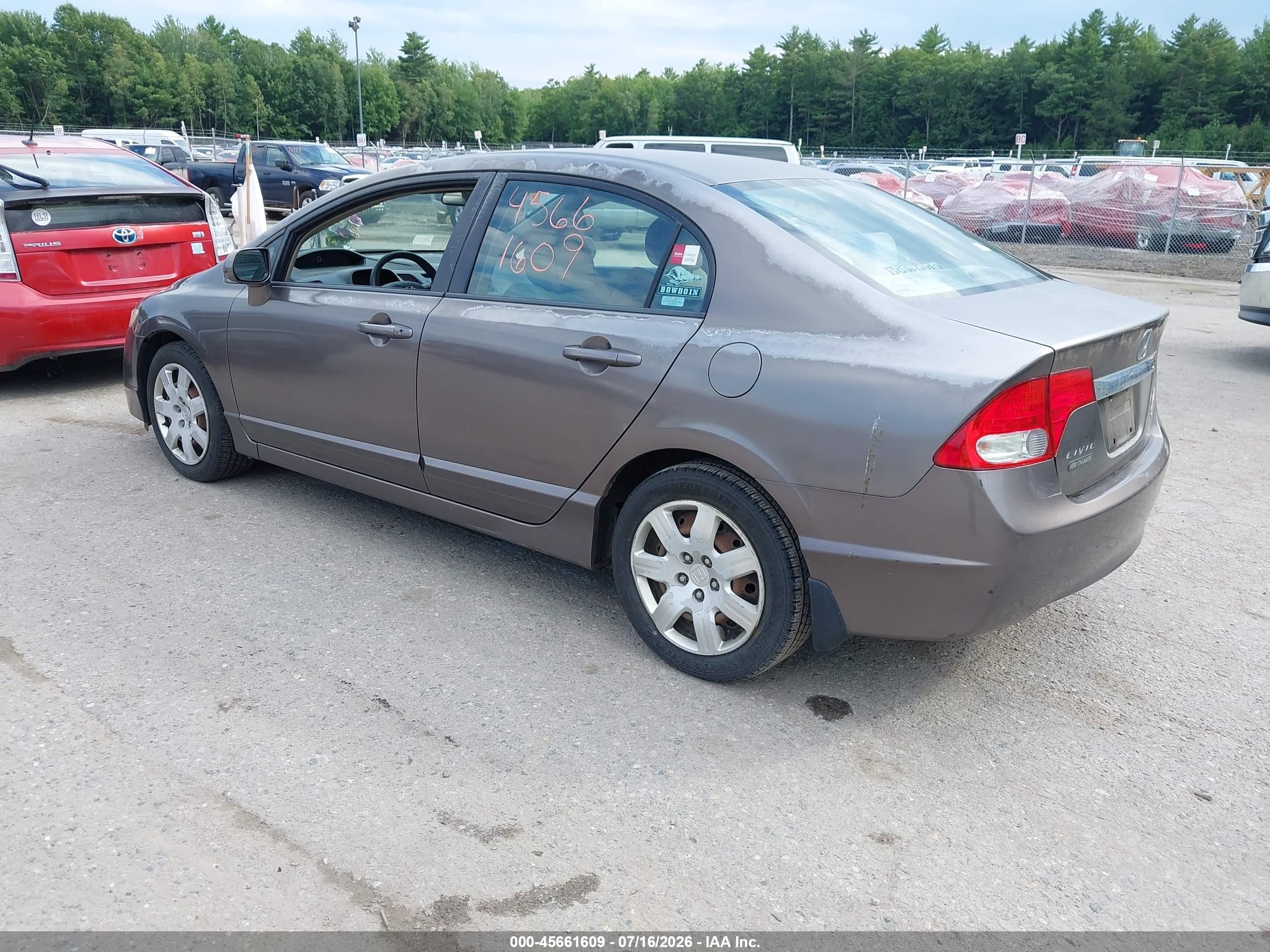 2009 Honda Civic Lx Gray vin: 2HGFA15549H518494