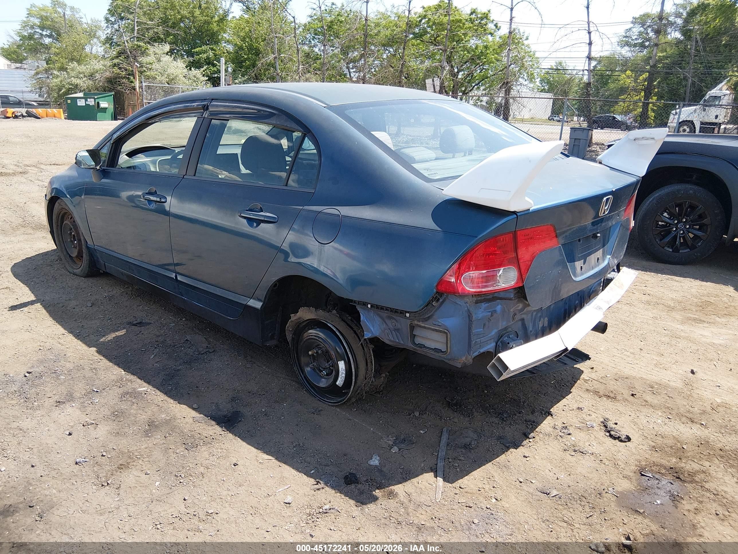 2007 Honda Civic Lx Blue vin: 2HGFA15577H506126