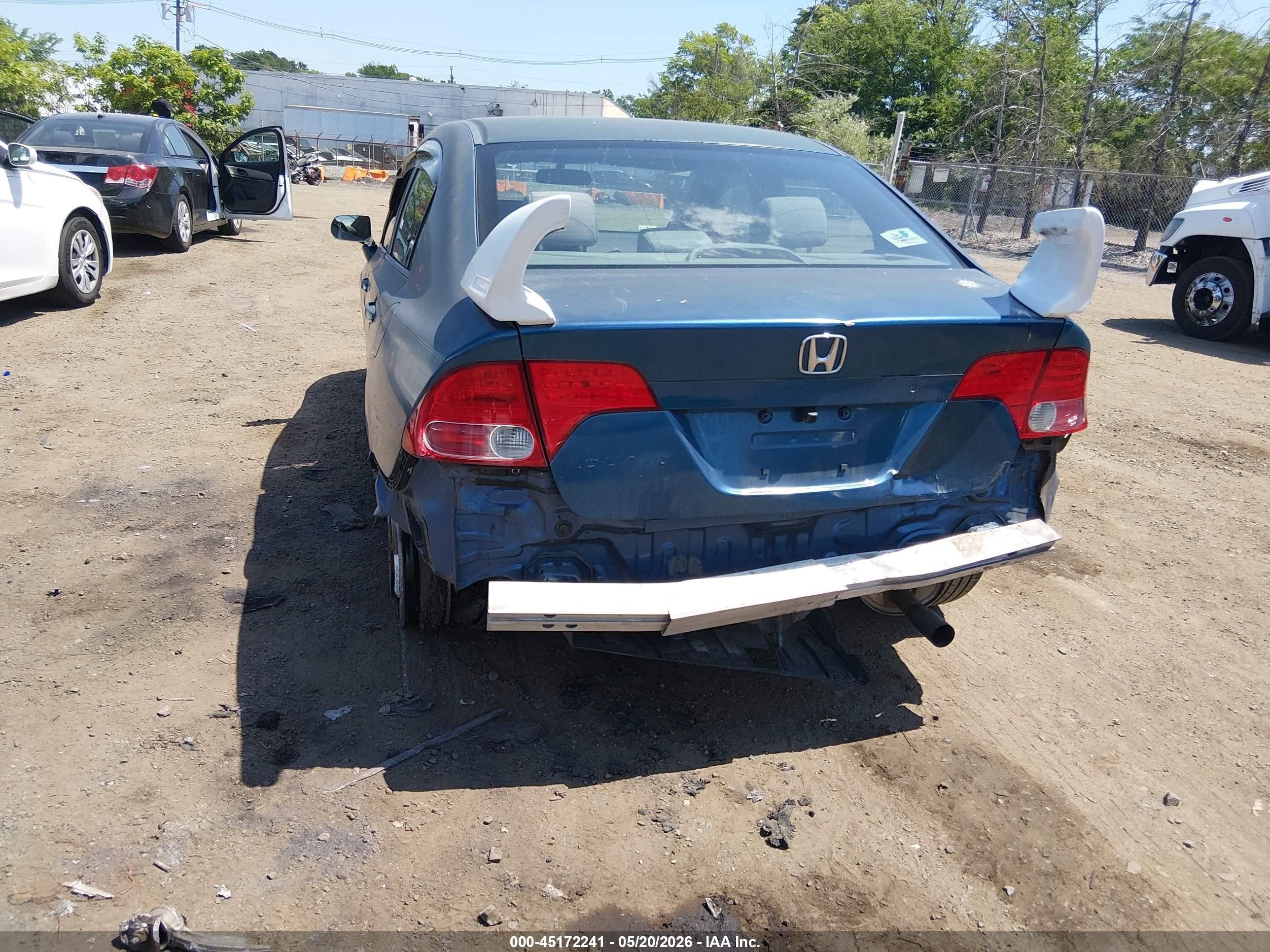 2007 Honda Civic Lx Blue vin: 2HGFA15577H506126