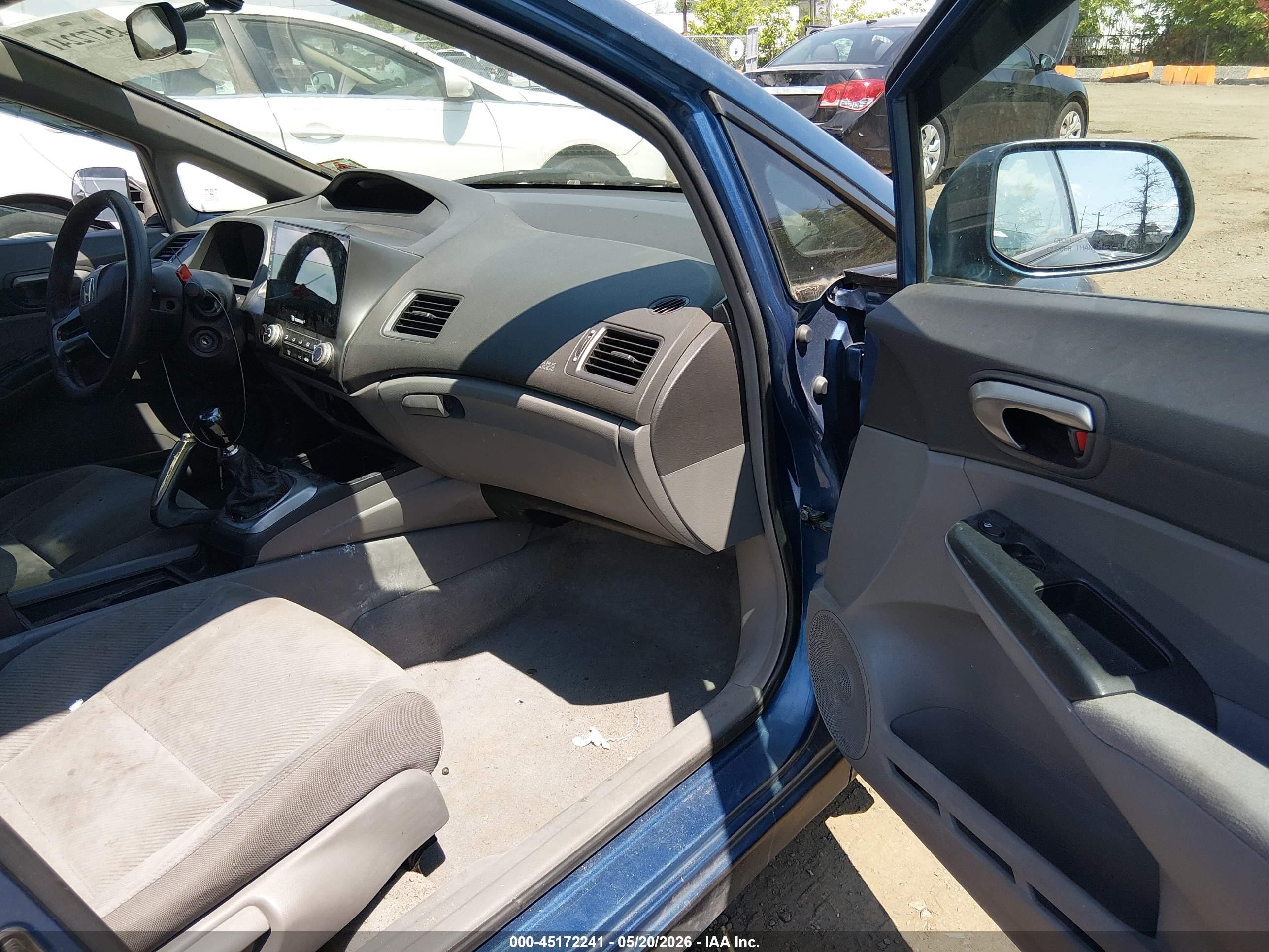 2007 Honda Civic Lx Blue vin: 2HGFA15577H506126