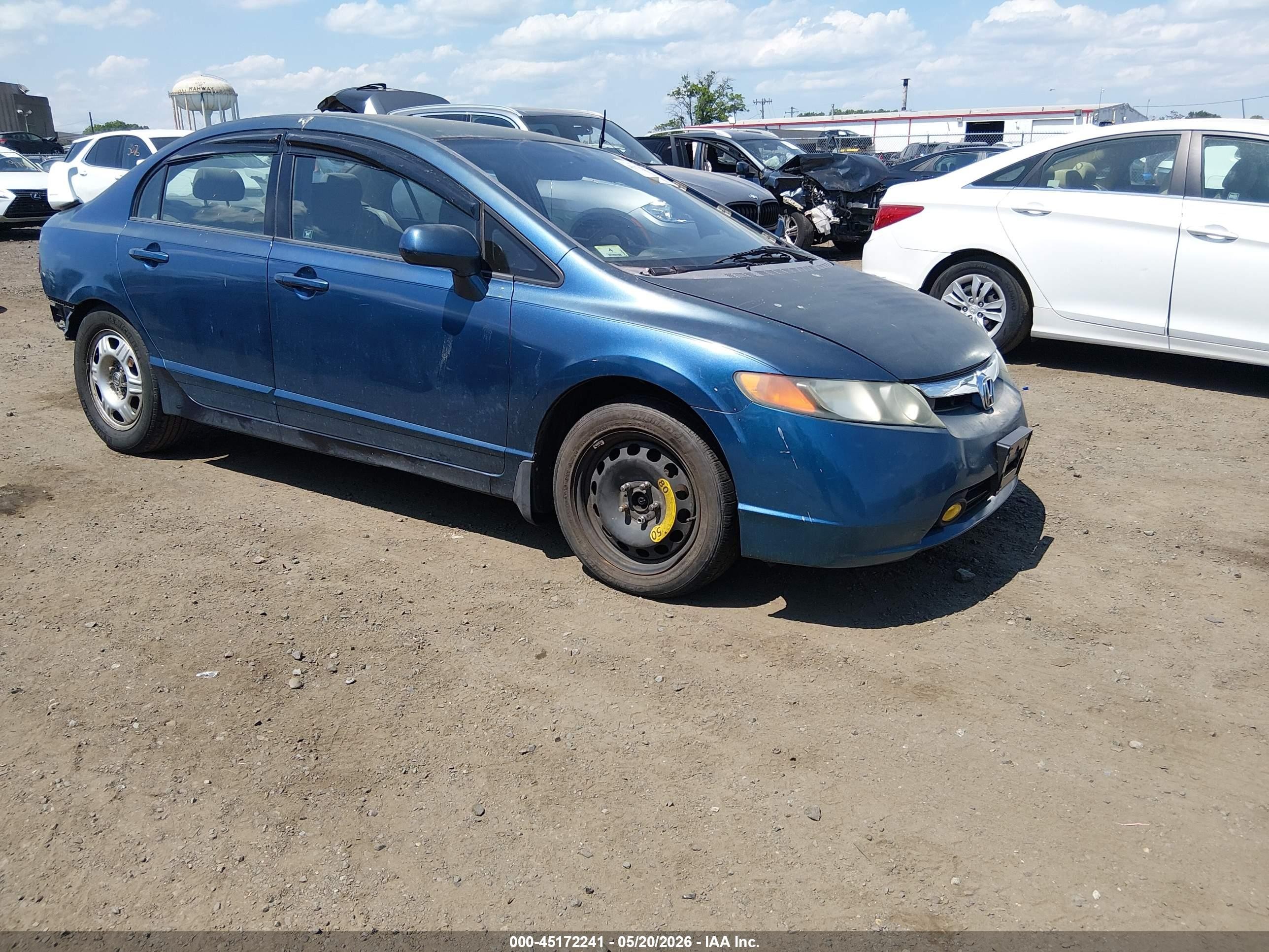 2007 Honda Civic Lx Blue vin: 2HGFA15577H506126