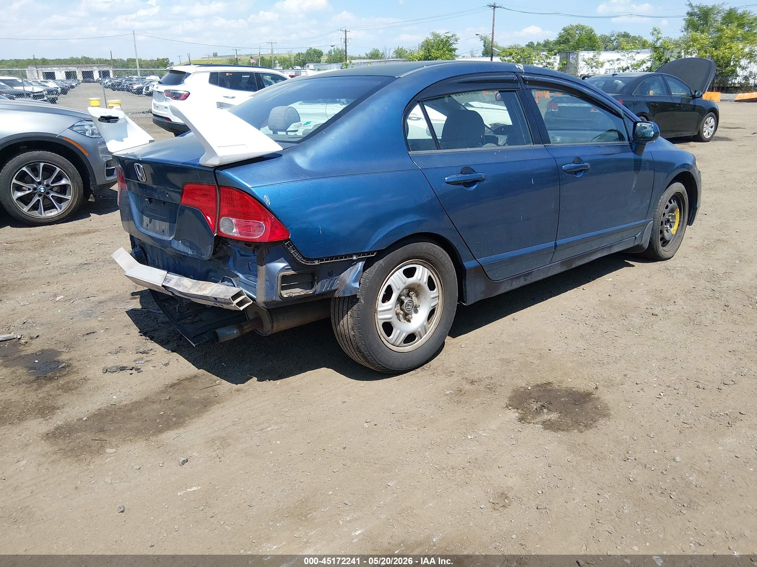 2007 Honda Civic Lx Blue vin: 2HGFA15577H506126