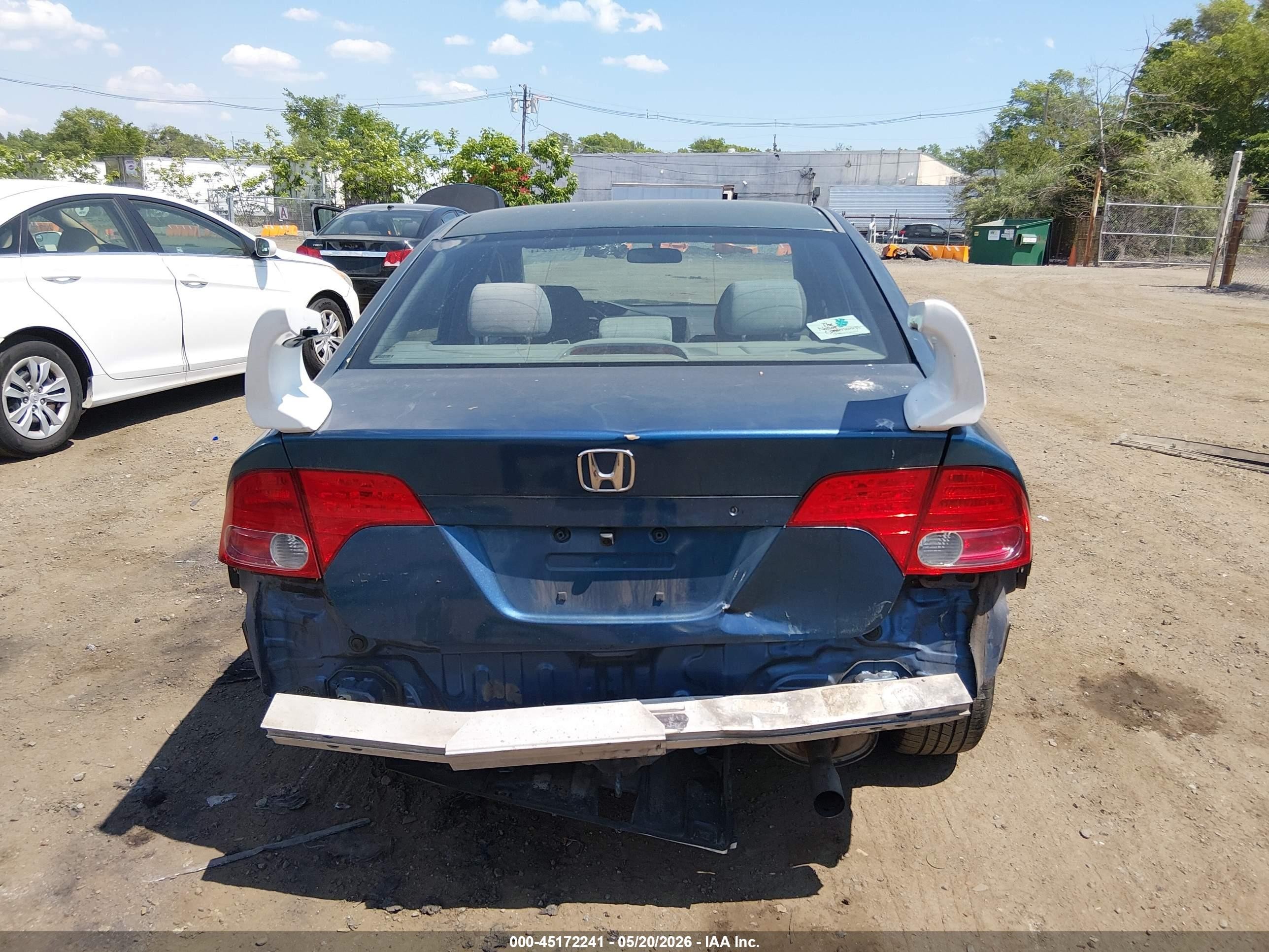 2007 Honda Civic Lx Blue vin: 2HGFA15577H506126