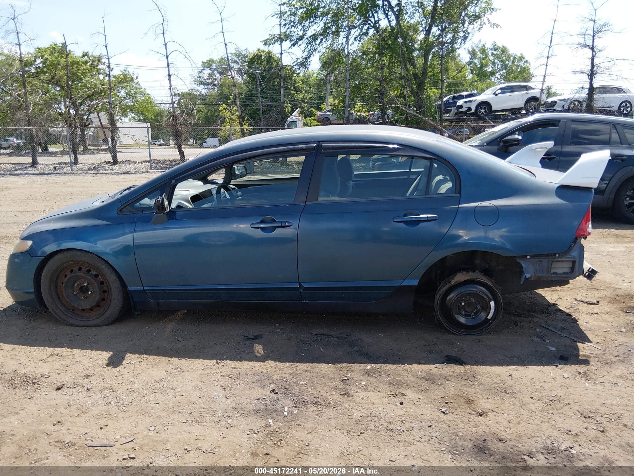 2007 Honda Civic Lx Blue vin: 2HGFA15577H506126
