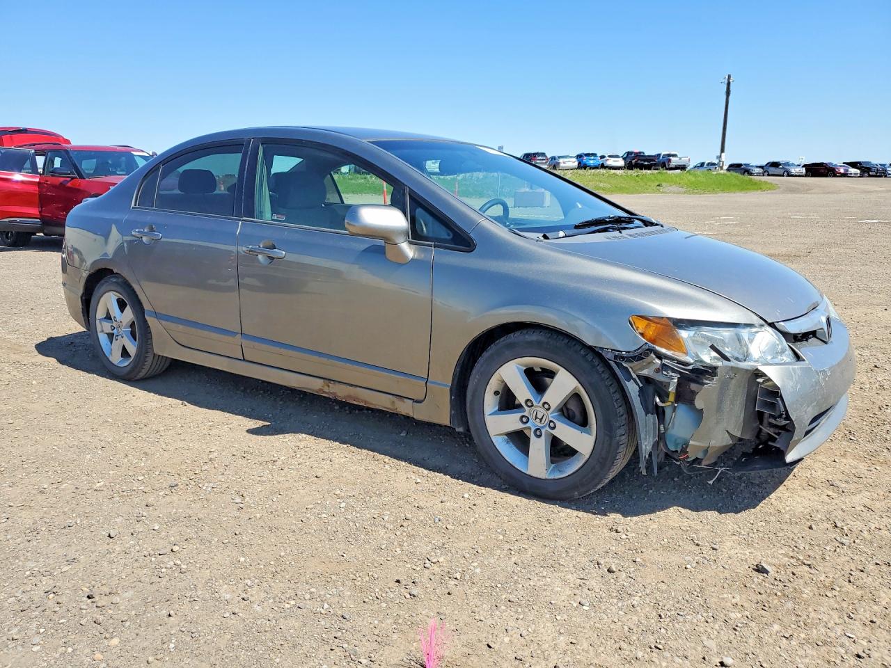 2008 Honda Civic Lx Gray vin: 2HGFA15578H113860