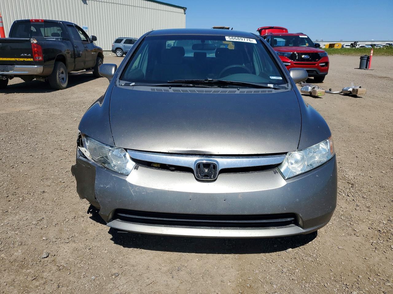 2008 Honda Civic Lx Gray vin: 2HGFA15578H113860