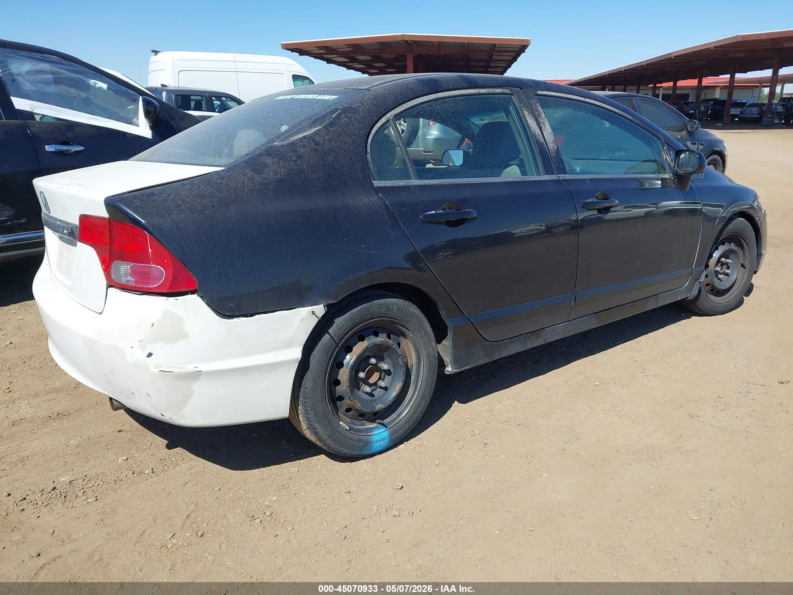 2007 Honda Civic Lx Black vin: 2HGFA15597H304498