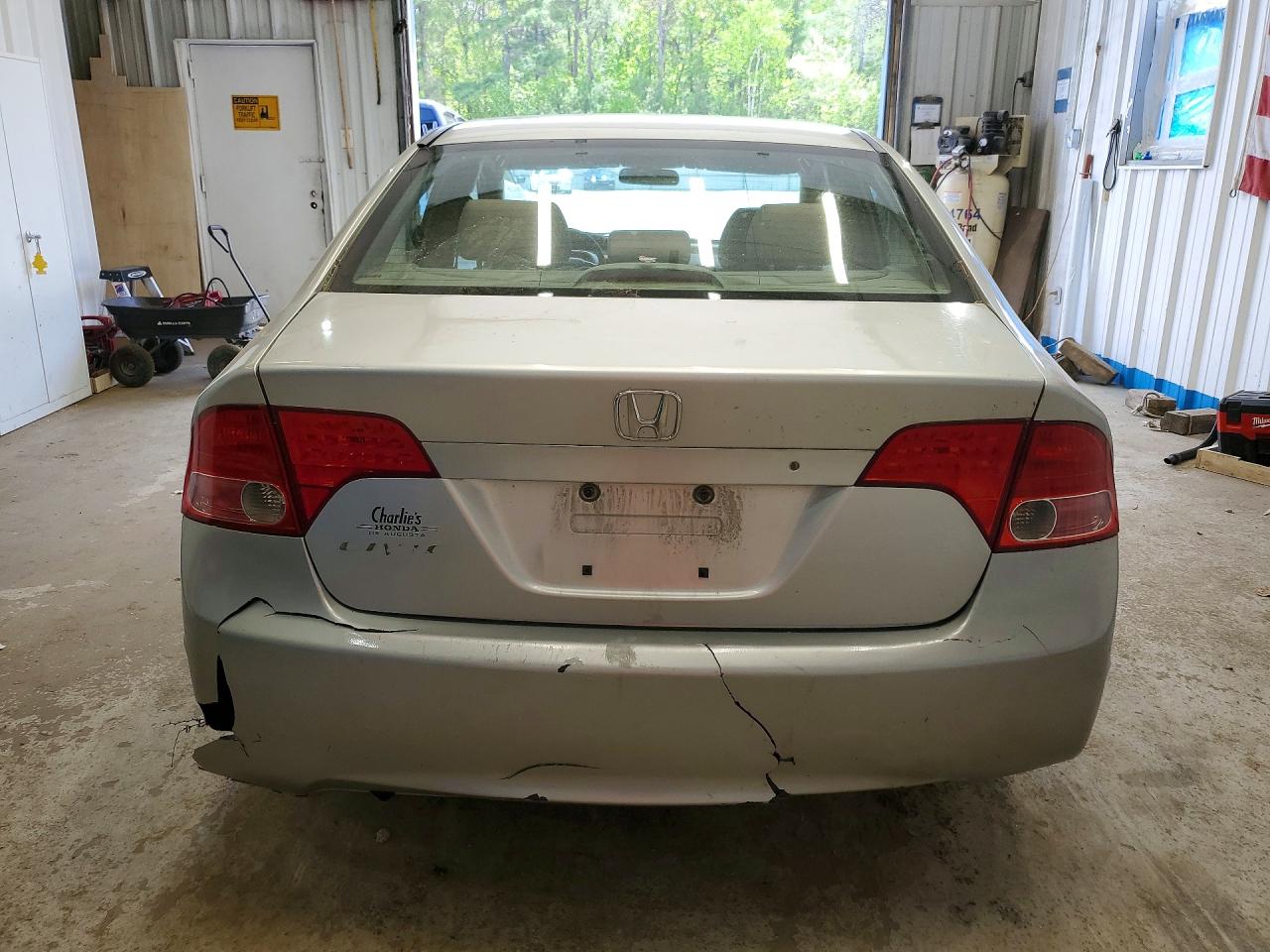 2008 Honda Civic Lx Gray vin: 2HGFA15598H346915