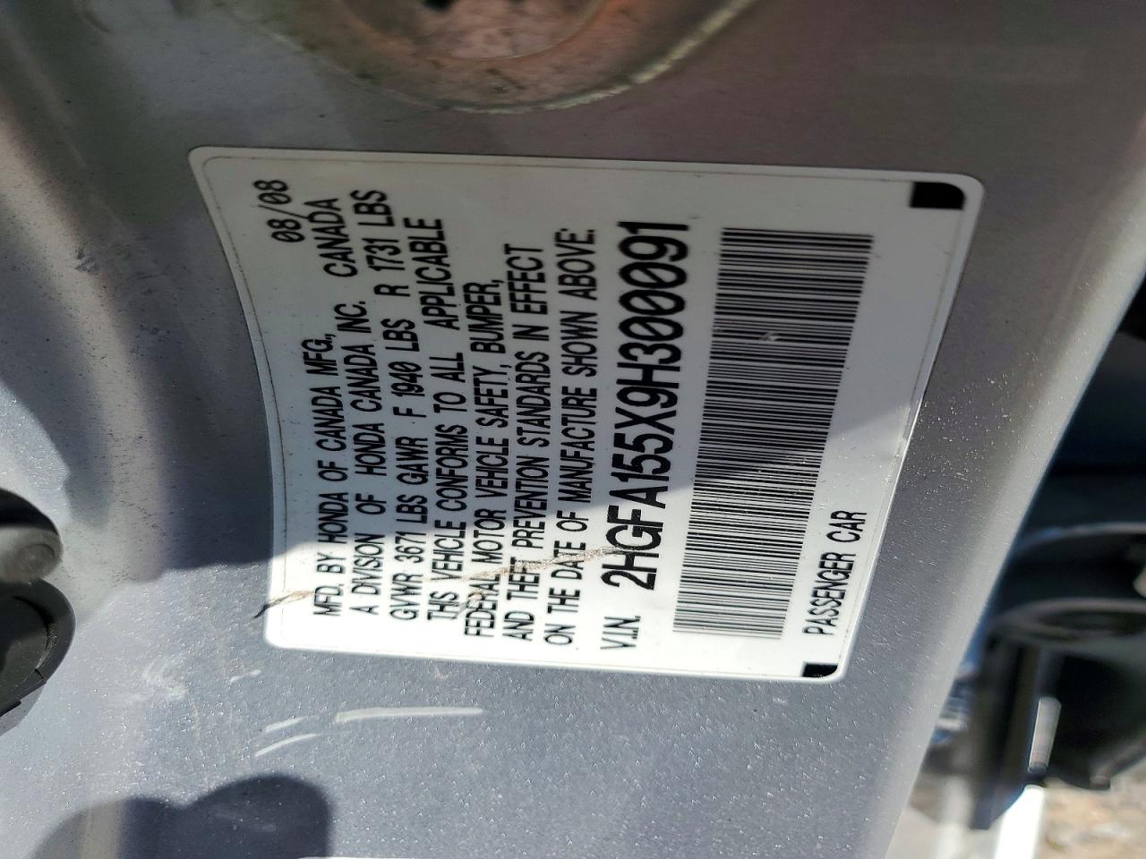 2009 Honda Civic Lx Silver vin: 2HGFA155X9H300091