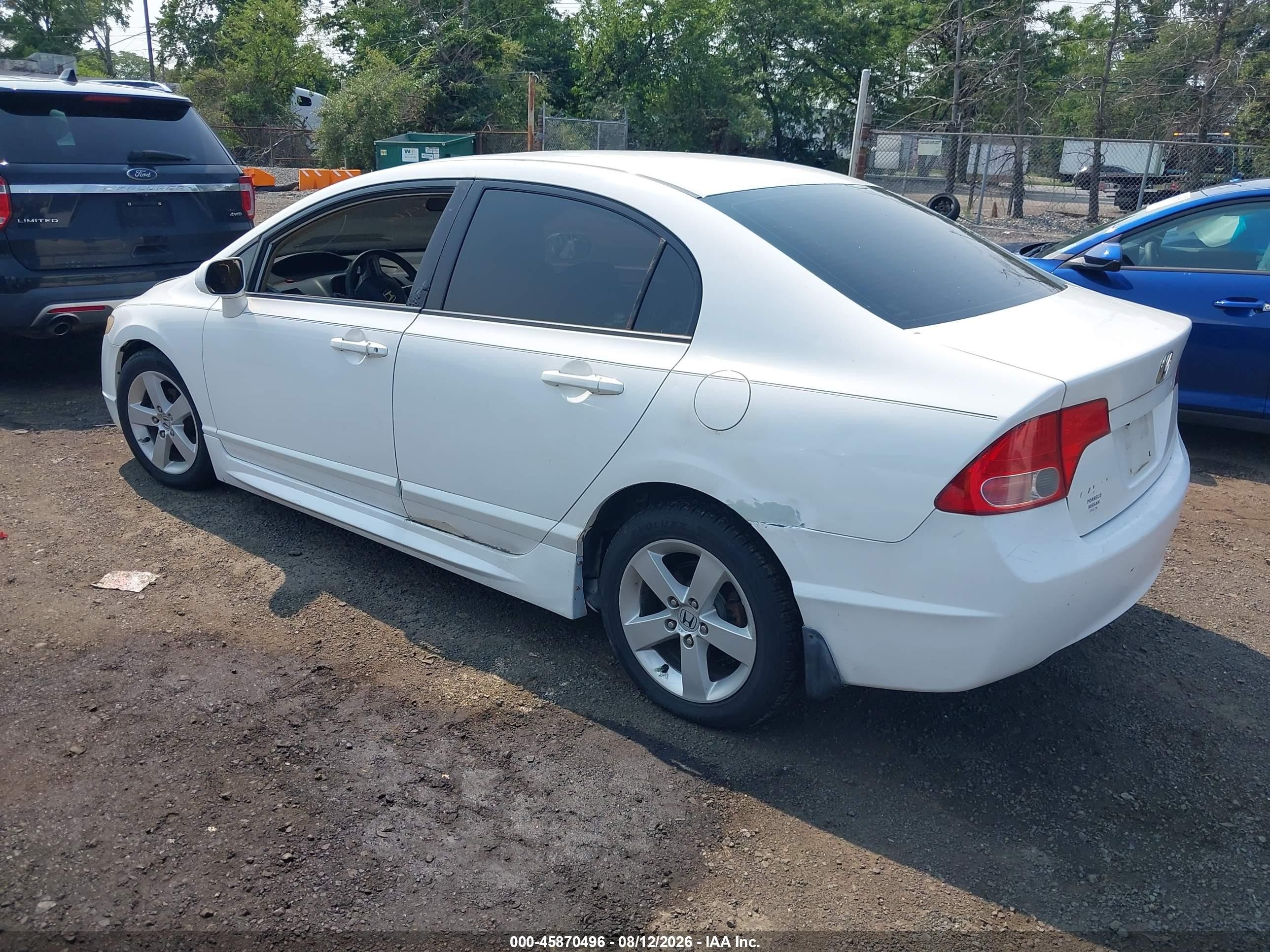 2007 Honda Civic Ex White vin: 2HGFA15857H505230