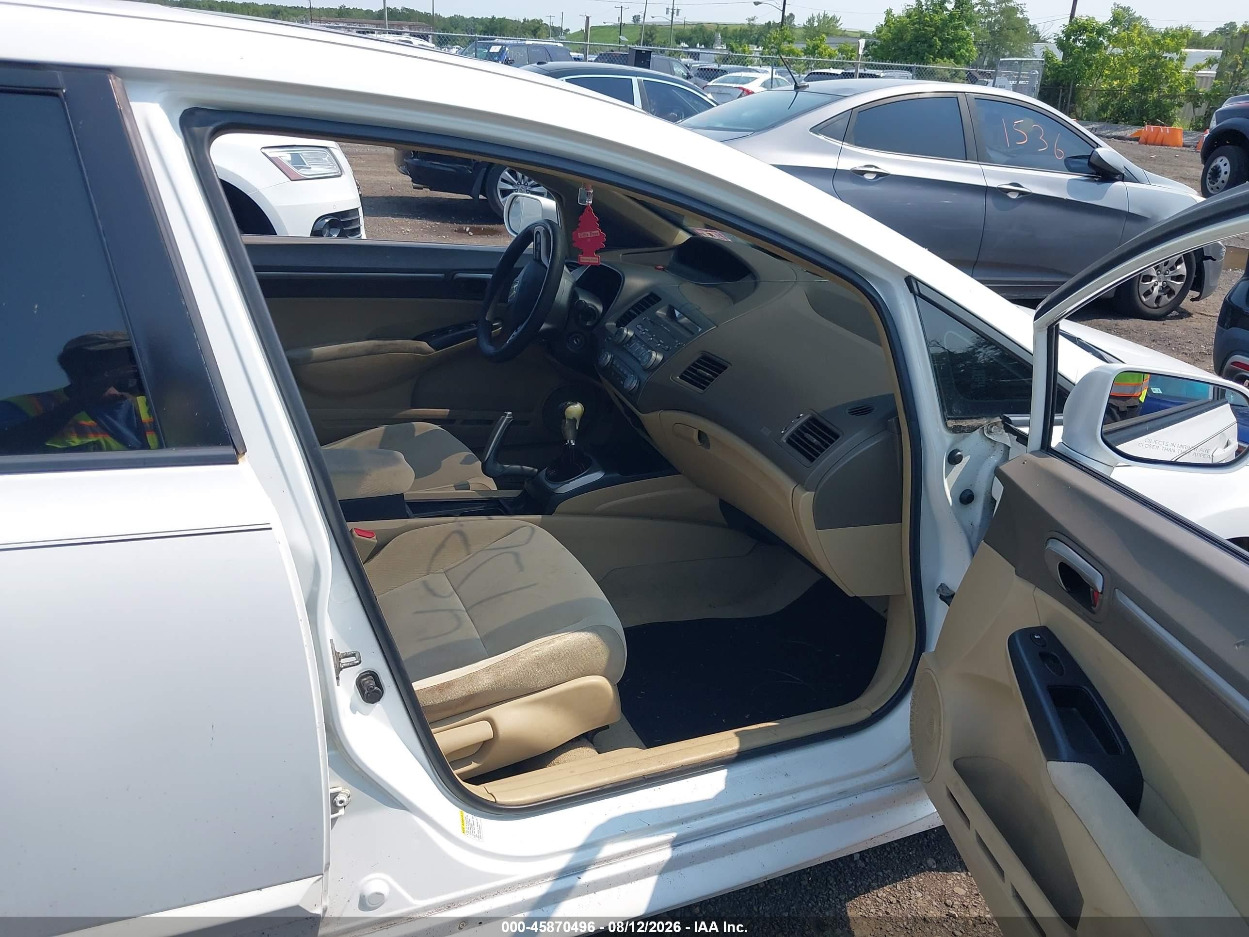 2007 Honda Civic Ex White vin: 2HGFA15857H505230