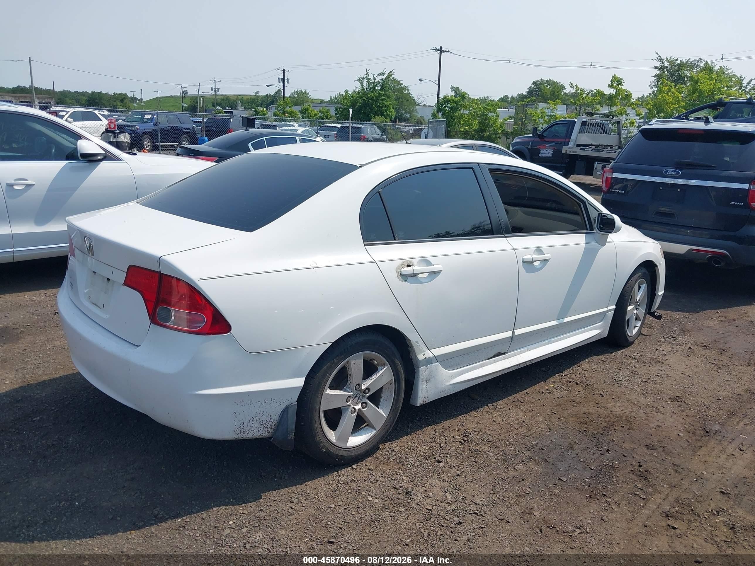 2007 Honda Civic Ex White vin: 2HGFA15857H505230