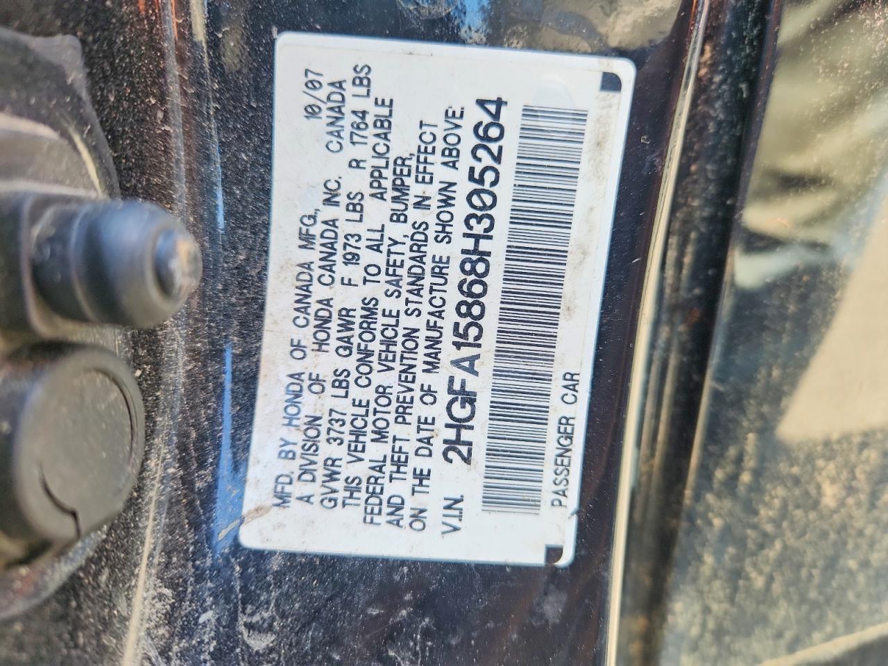 2008 Honda Civic Ex Black vin: 2HGFA15868H305264