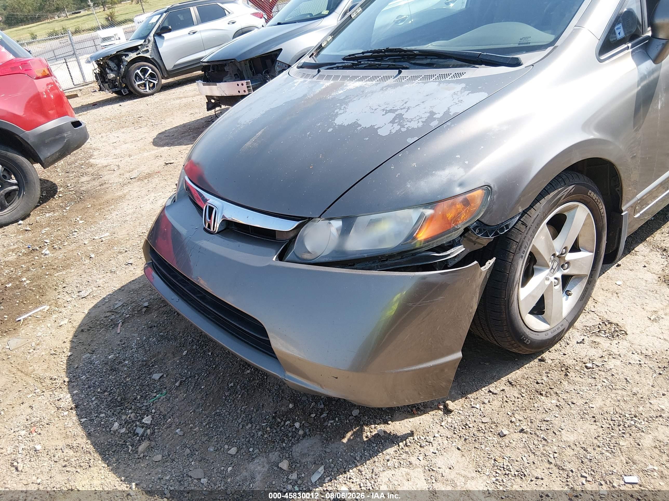 2008 Honda Civic Ex Gray vin: 2HGFA15898H506074