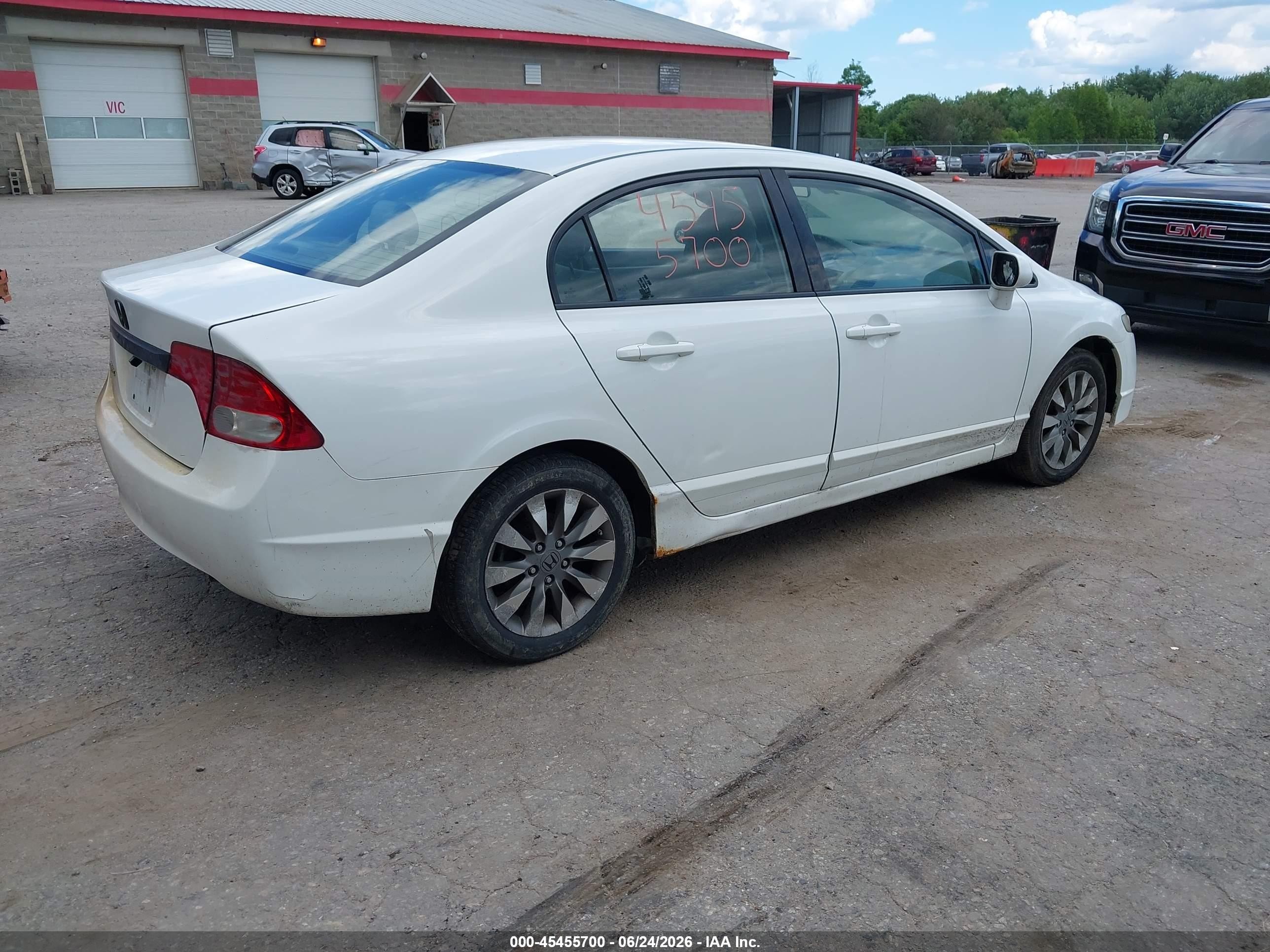 2009 Honda Civic Ex White vin: 2HGFA15899H514886