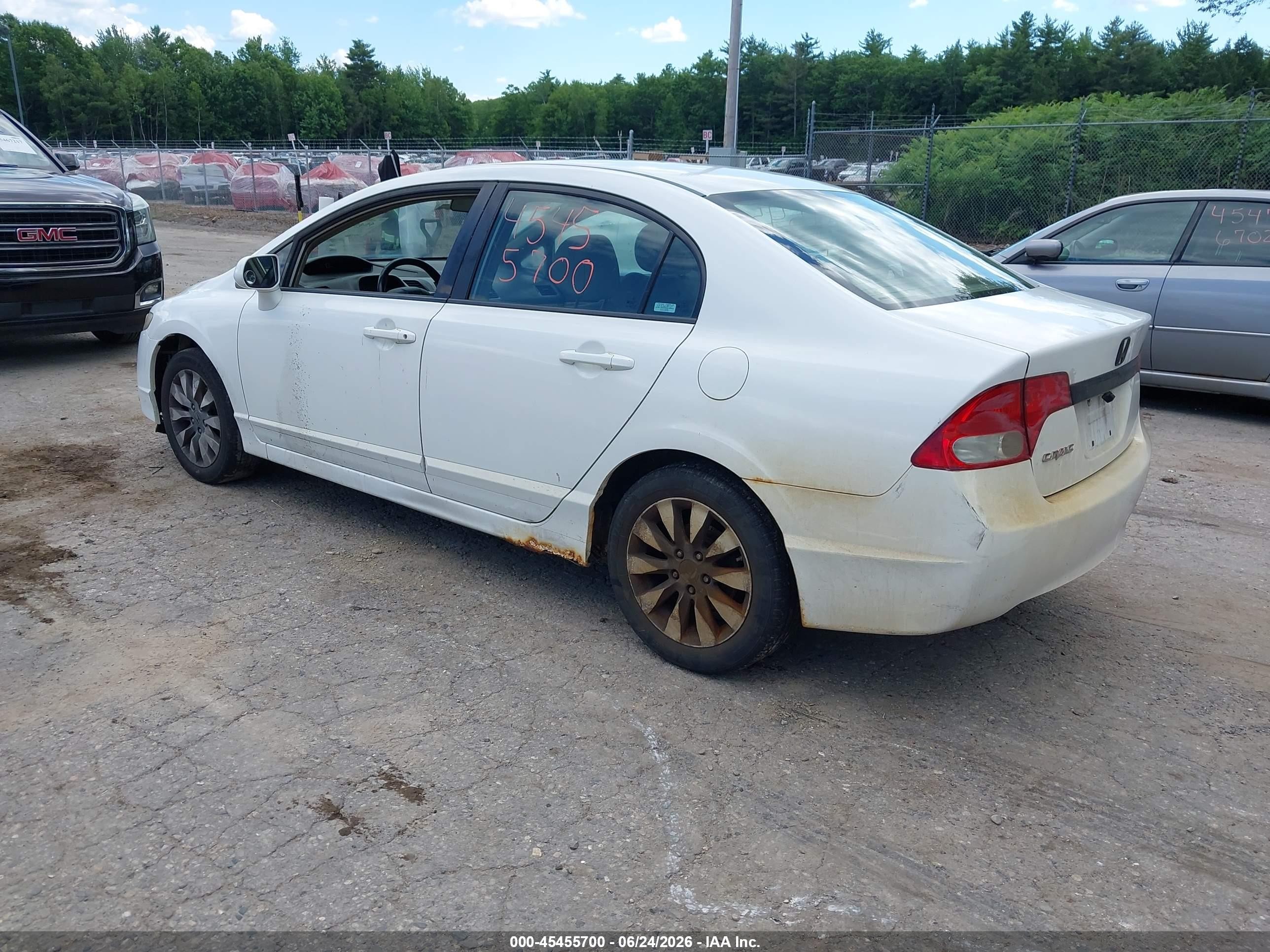 2009 Honda Civic Ex White vin: 2HGFA15899H514886