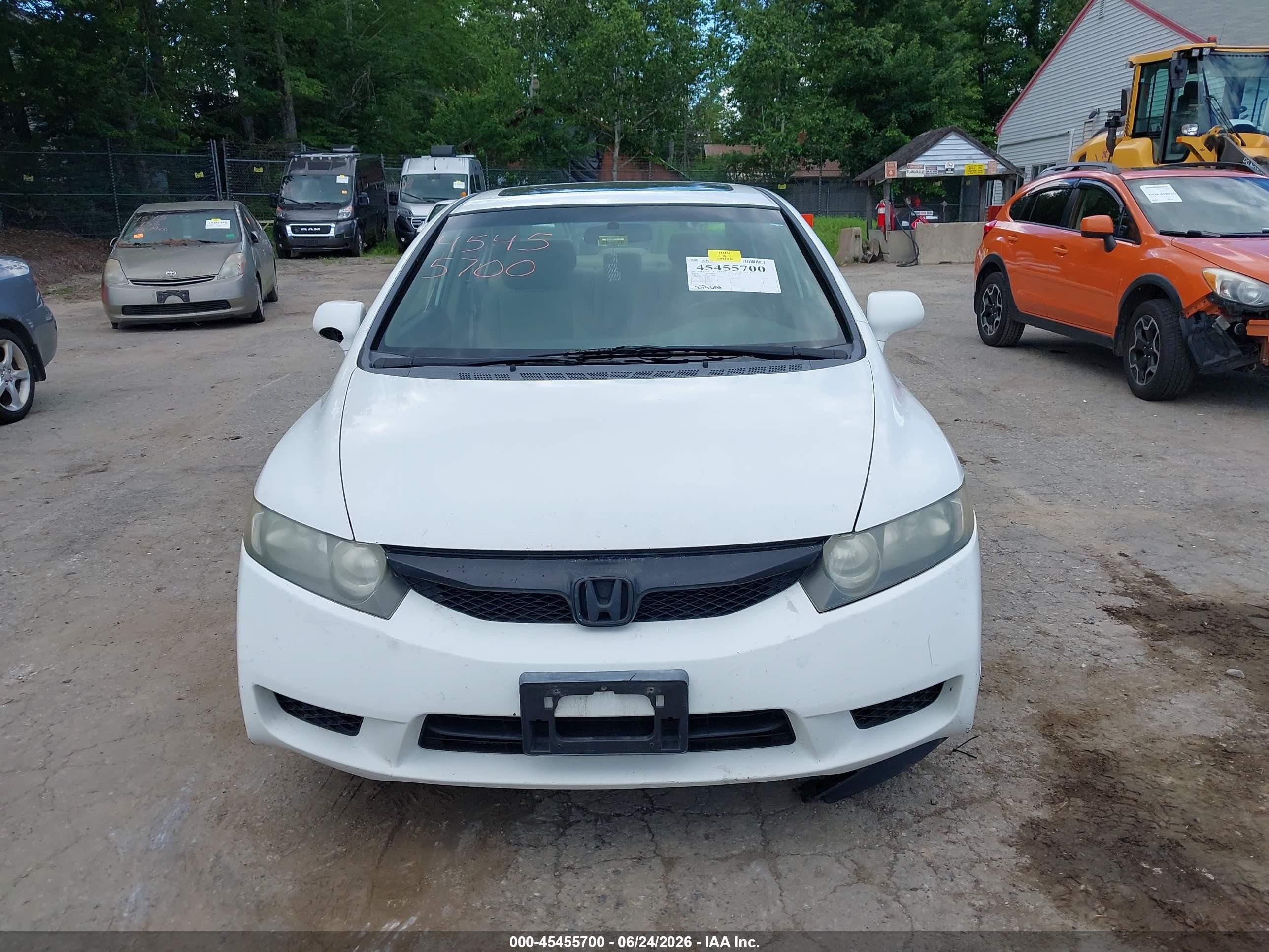 2009 Honda Civic Ex White vin: 2HGFA15899H514886