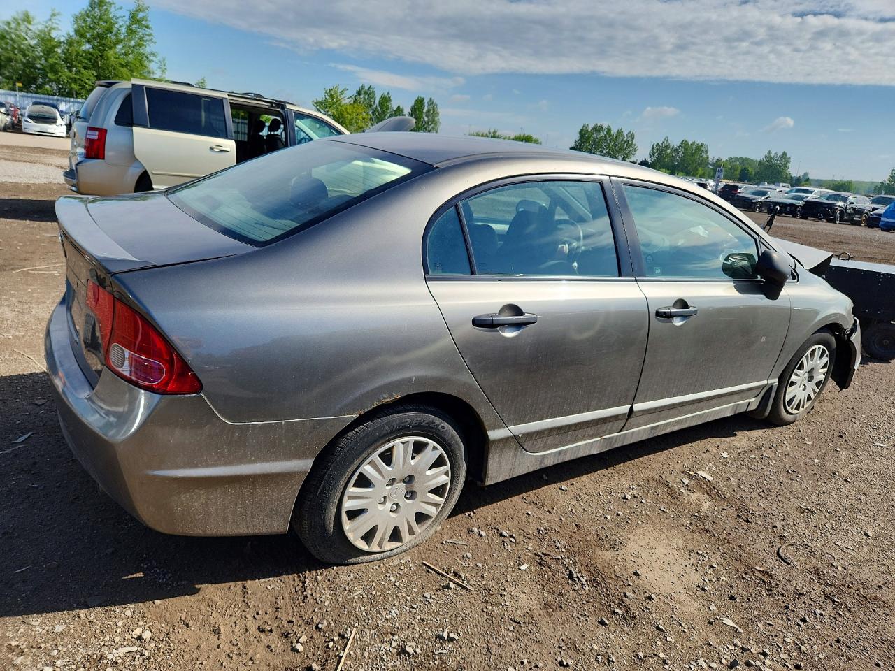 2008 Honda Civic Dx Gray vin: 2HGFA16238H126738