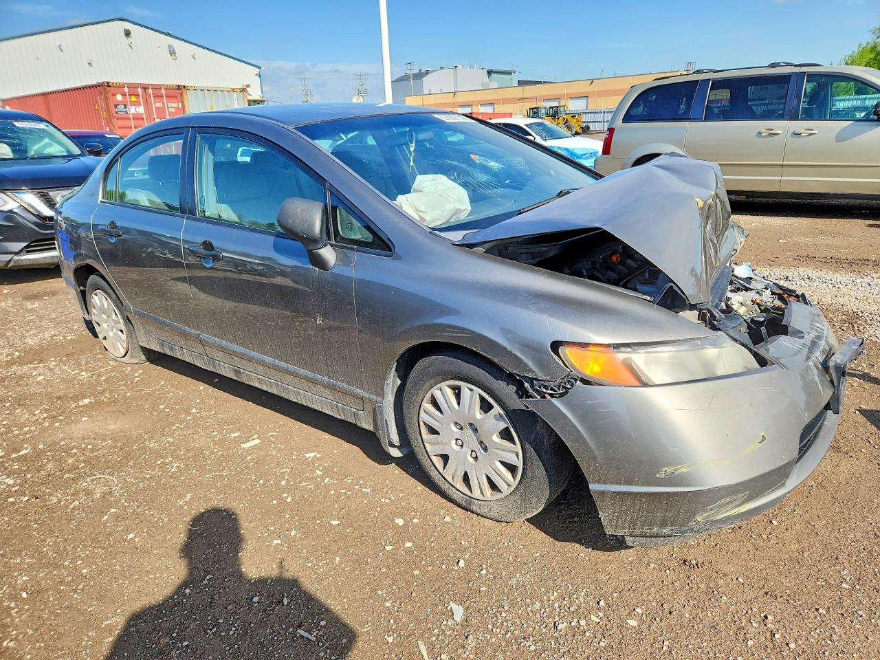 2008 Honda Civic Dx Gray vin: 2HGFA16238H126738