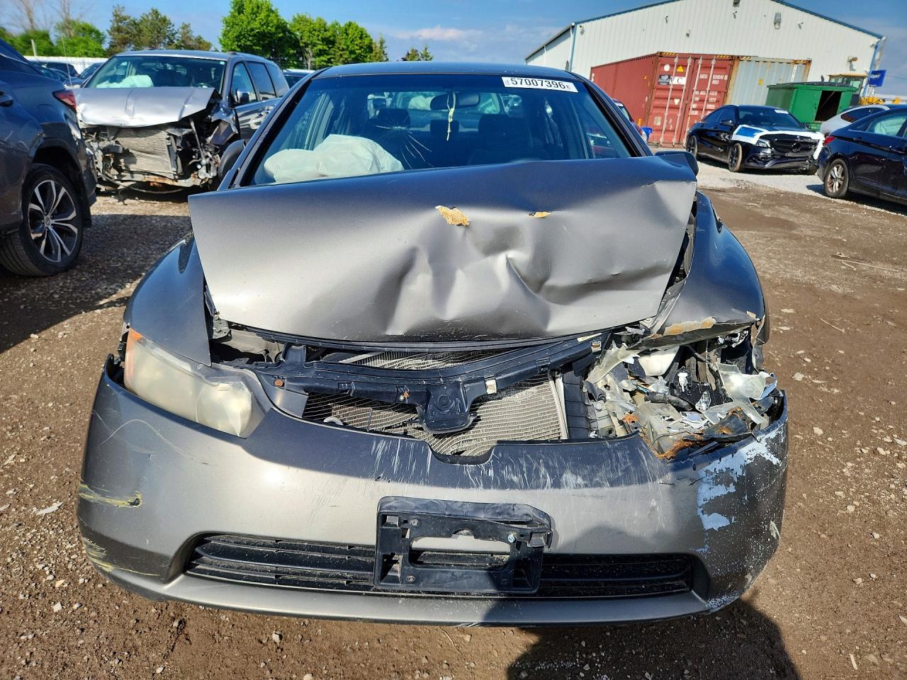 2008 Honda Civic Dx Gray vin: 2HGFA16238H126738