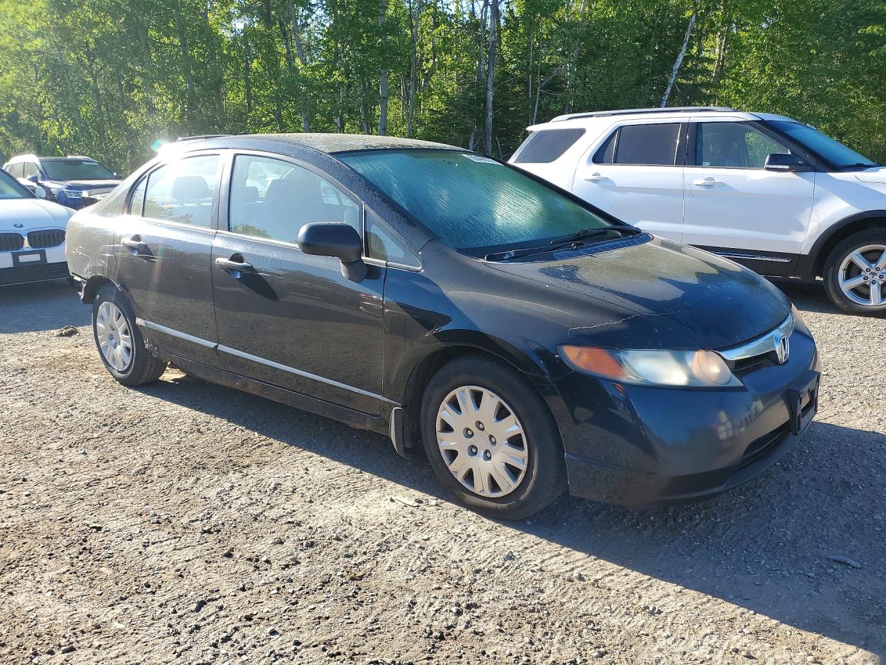 2008 Honda Civic Dx Black vin: 2HGFA16278H112101