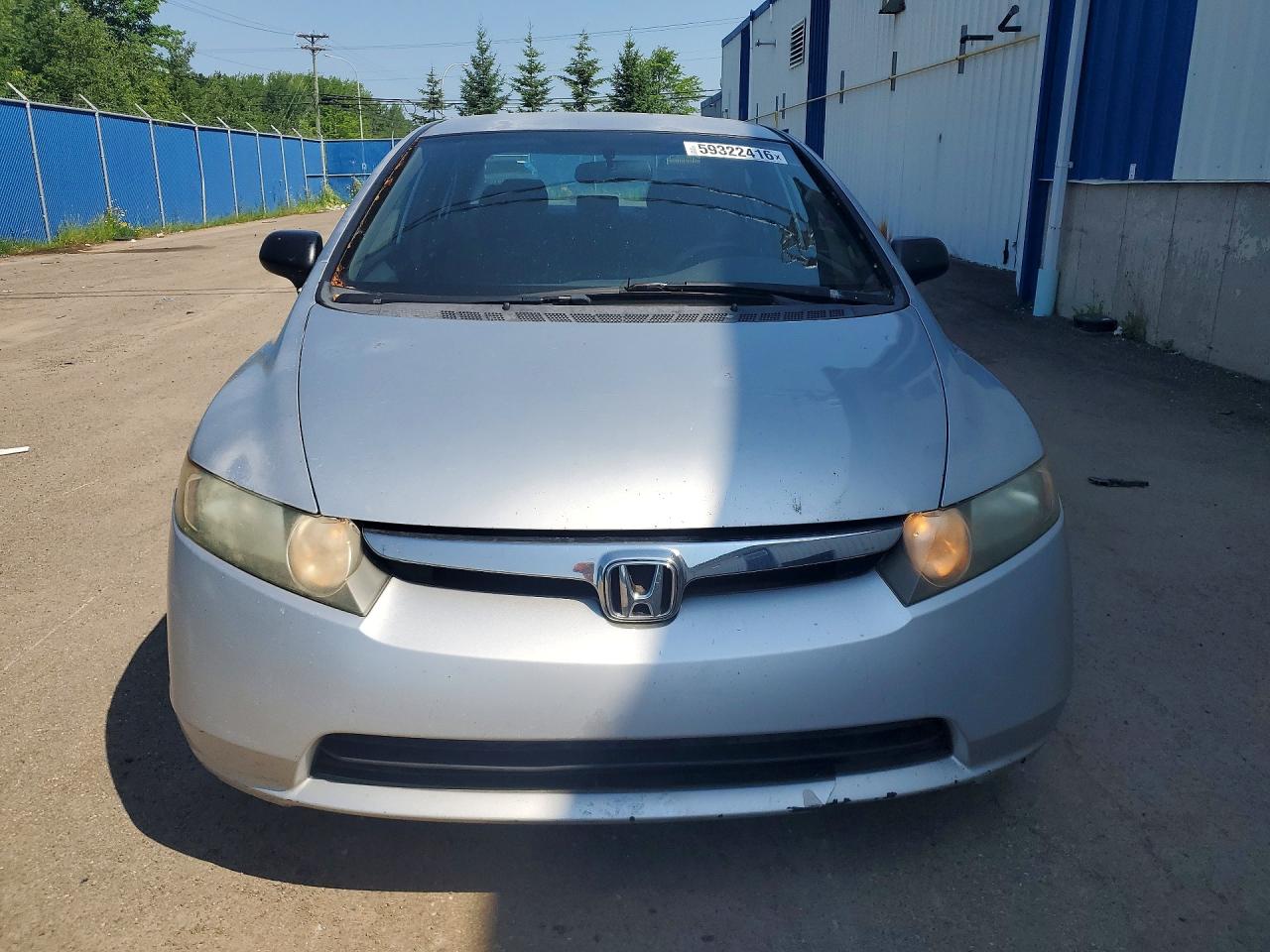 2007 Honda Civic Dx Silver vin: 2HGFA16297H002195