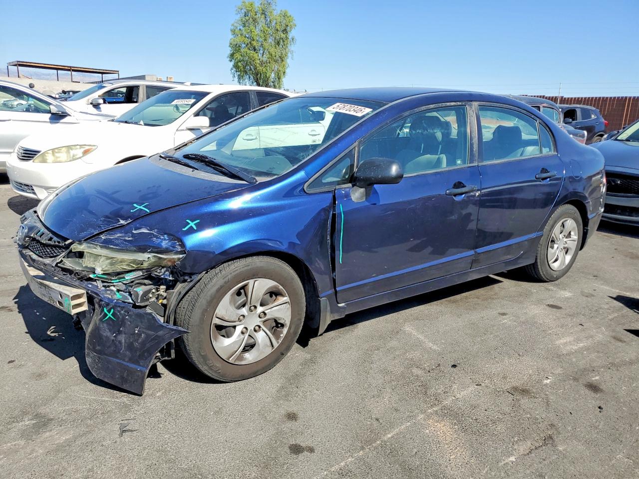 2009 Honda Civic Vp Blue vin: 2HGFA16309H513256