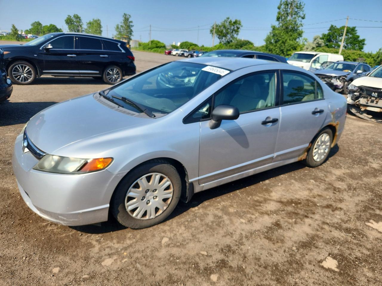2007 Honda Civic Dx Silver vin: 2HGFA16317H002376