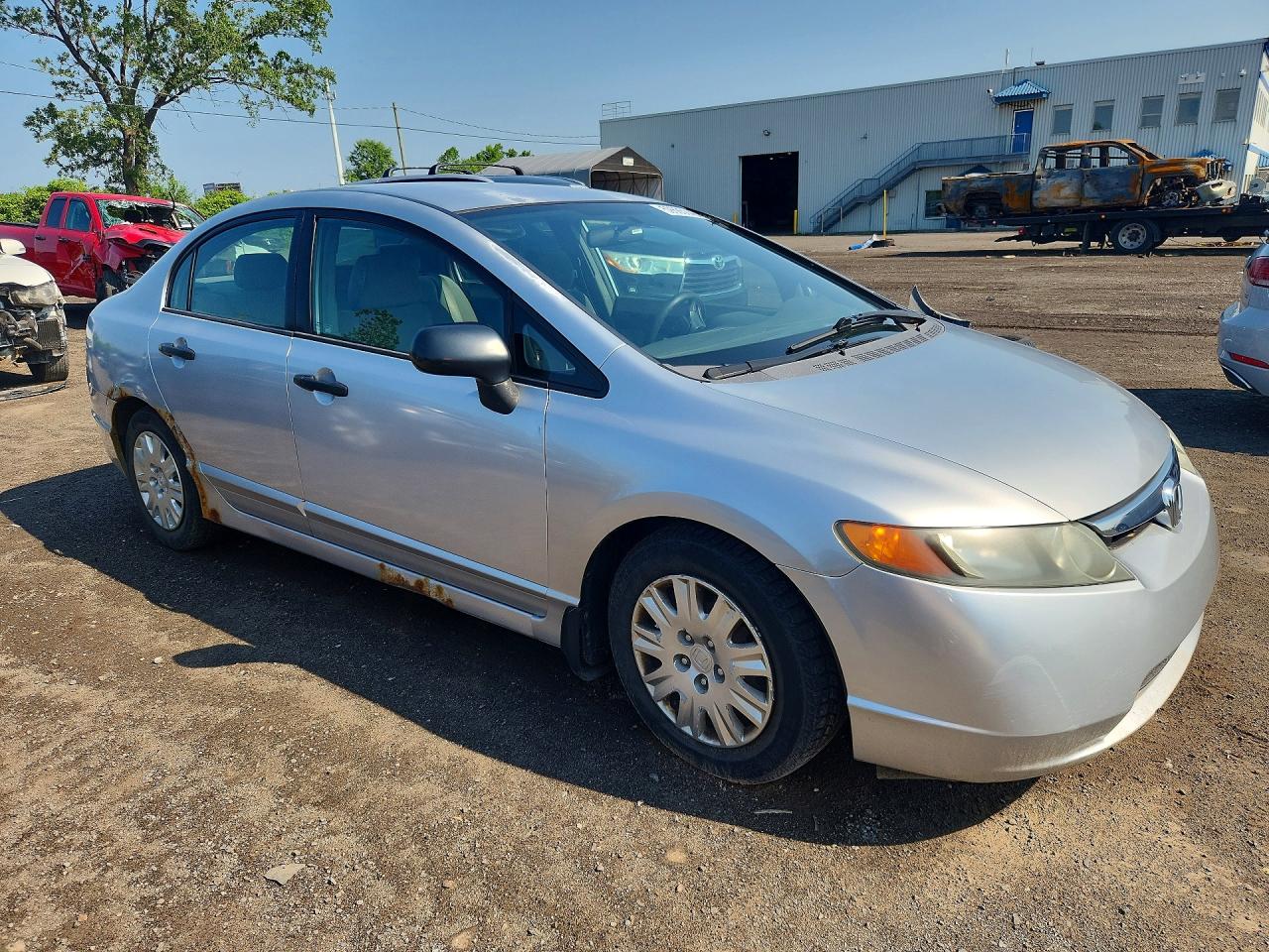 2007 Honda Civic Dx Silver vin: 2HGFA16317H002376