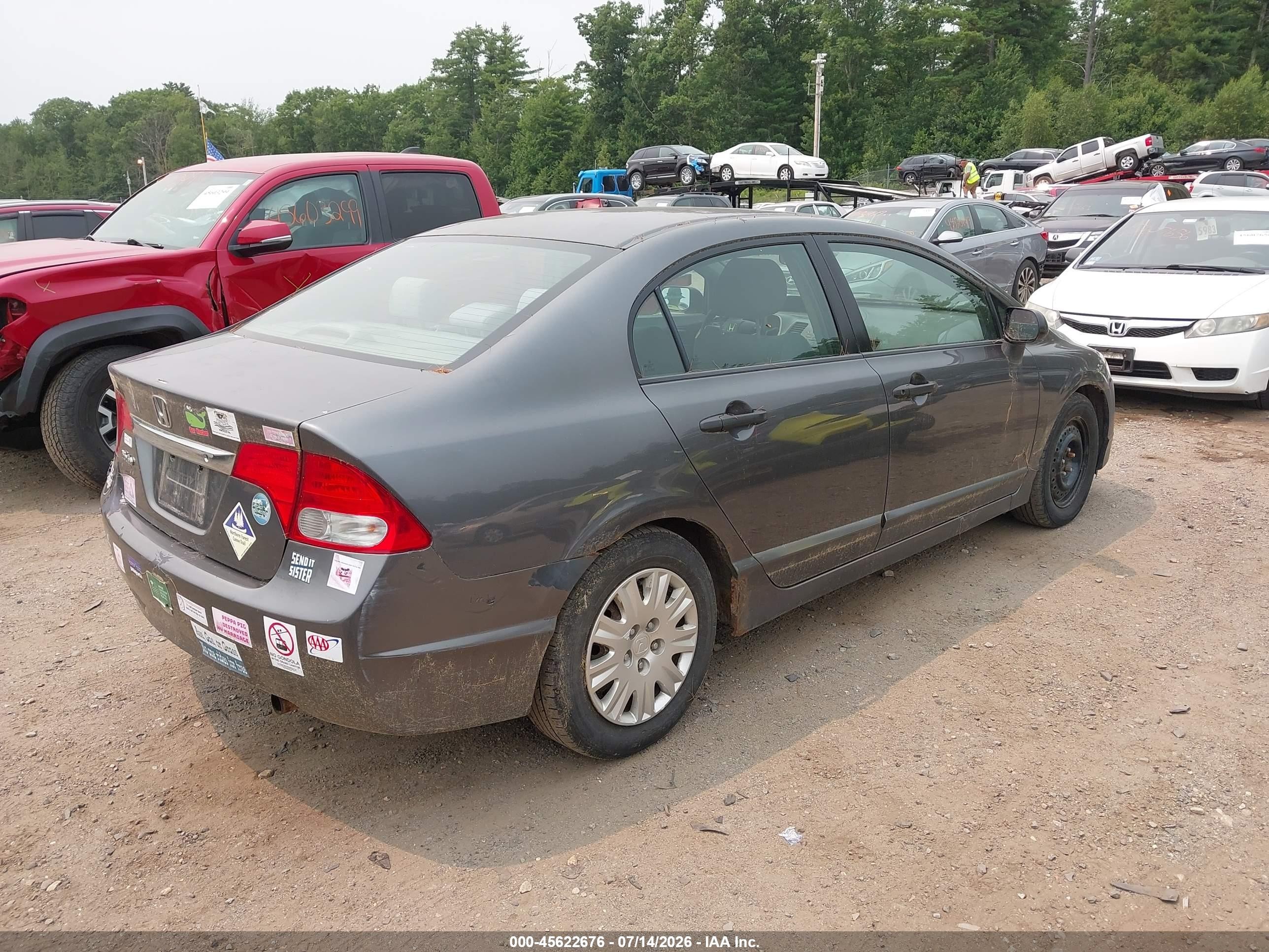 2009 Honda Civic Vp Gray vin: 2HGFA16319H329783