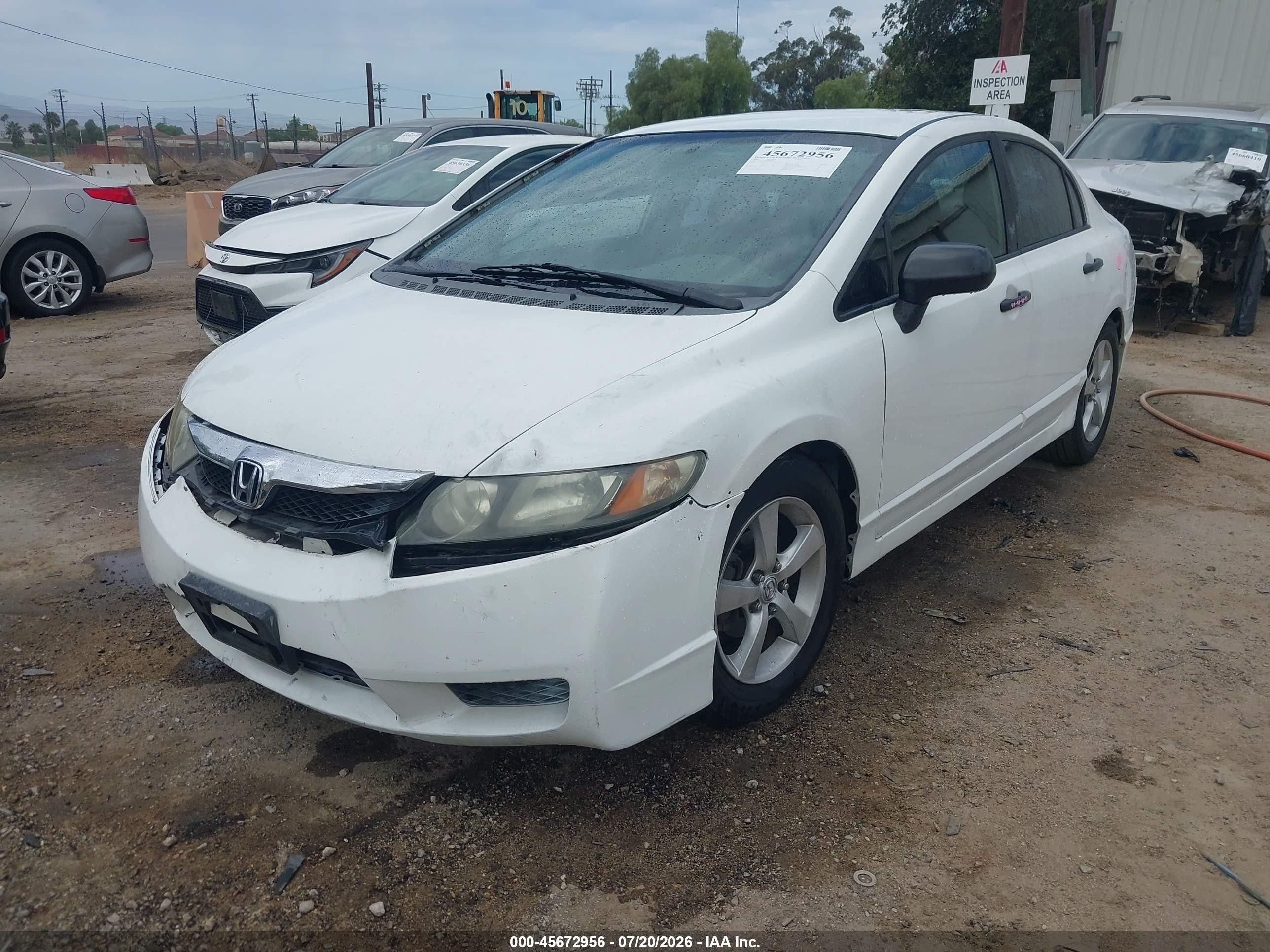 2009 Honda Civic Vp White vin: 2HGFA16329H353302