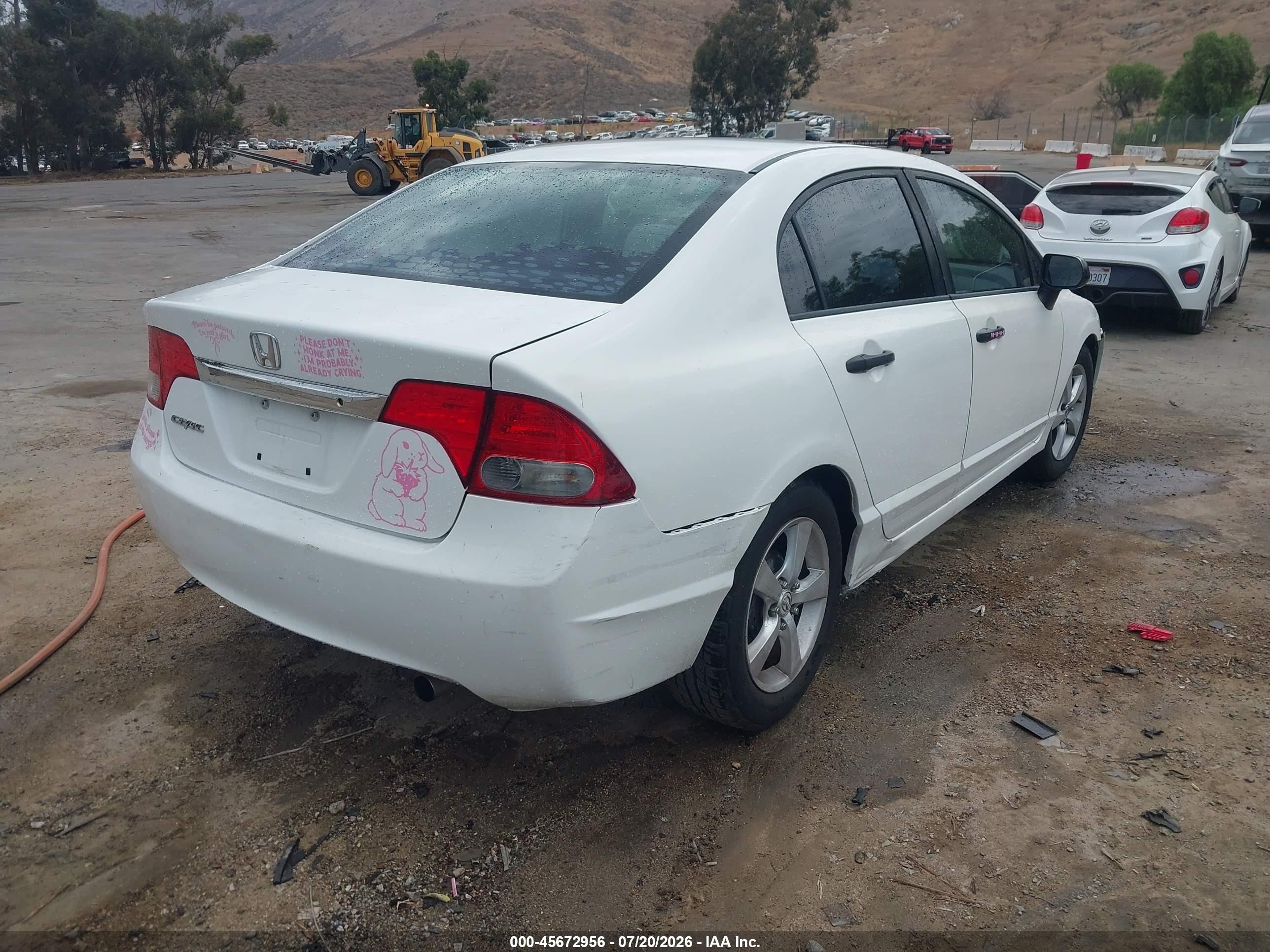 2009 Honda Civic Vp White vin: 2HGFA16329H353302