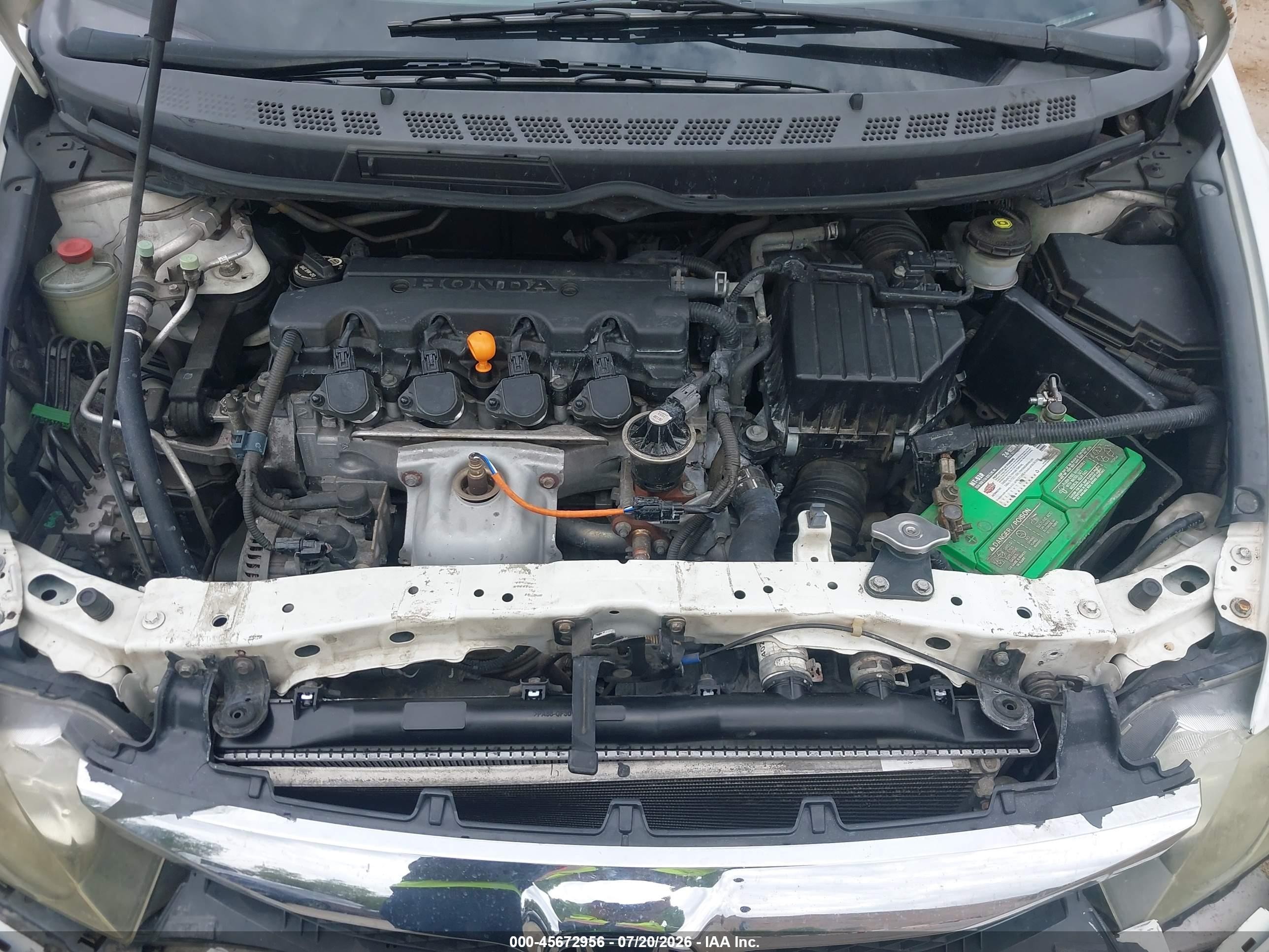 2009 Honda Civic Vp White vin: 2HGFA16329H353302