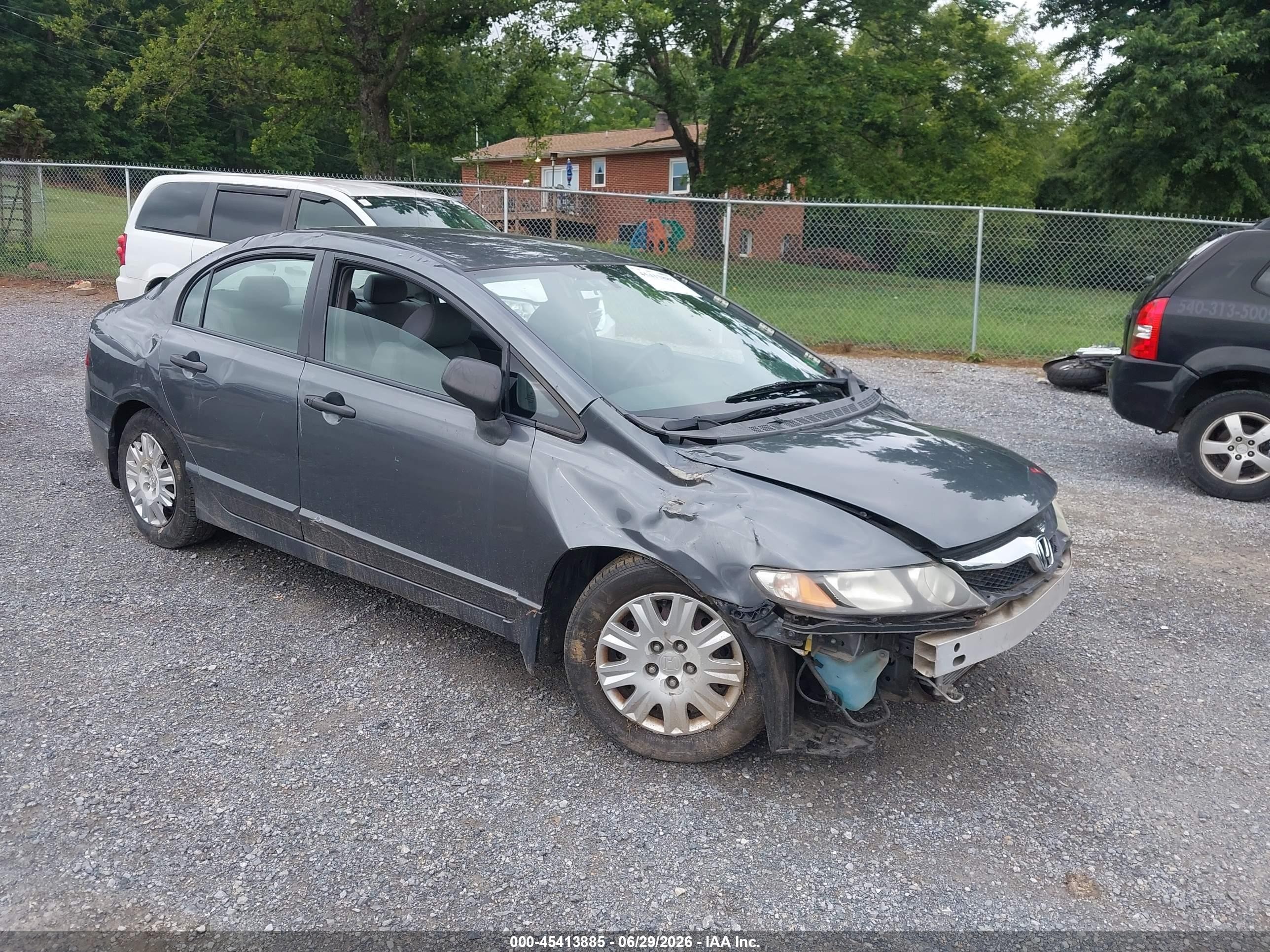 2009 Honda Civic Vp Gray vin: 2HGFA16339H335584