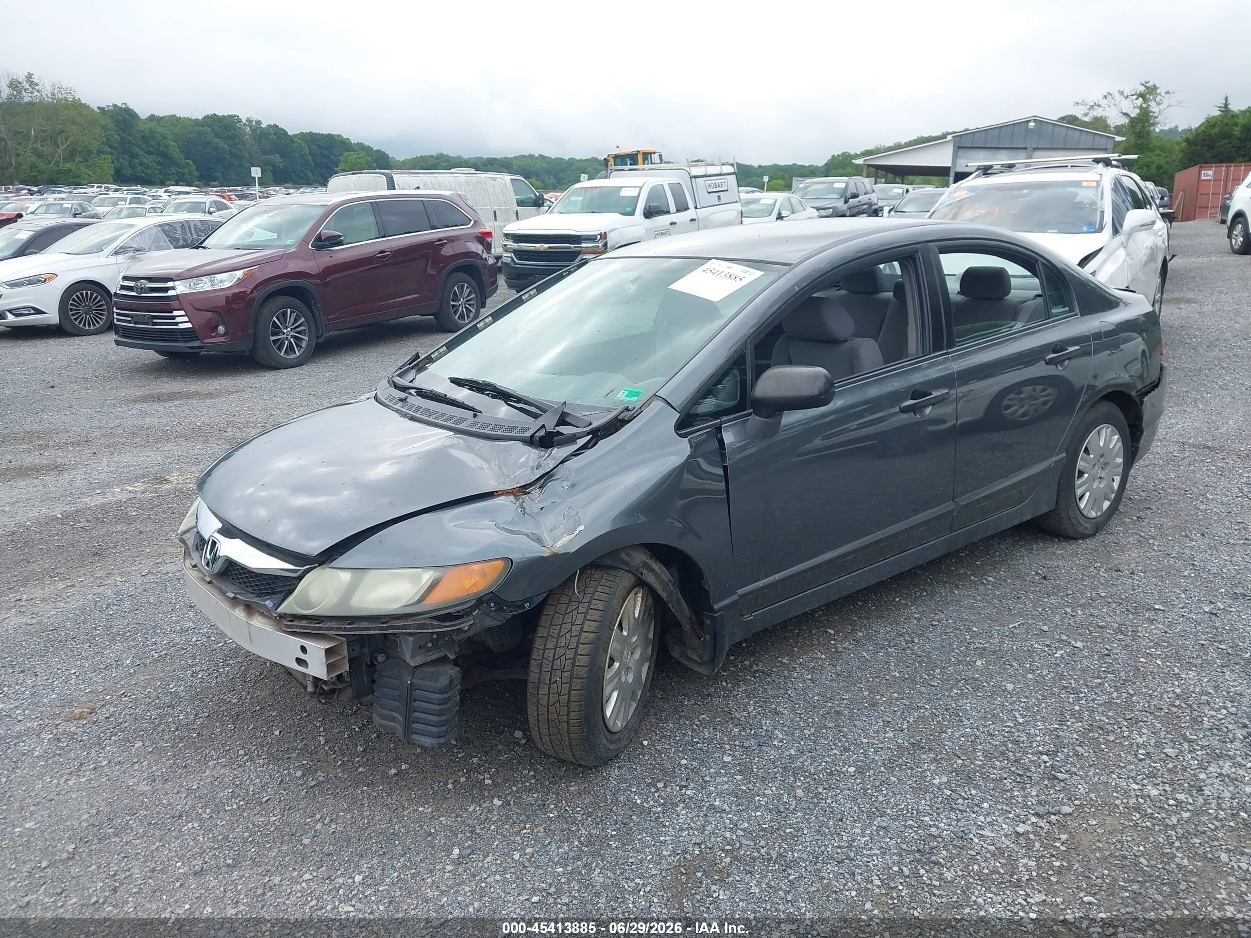 2009 Honda Civic Vp Gray vin: 2HGFA16339H335584