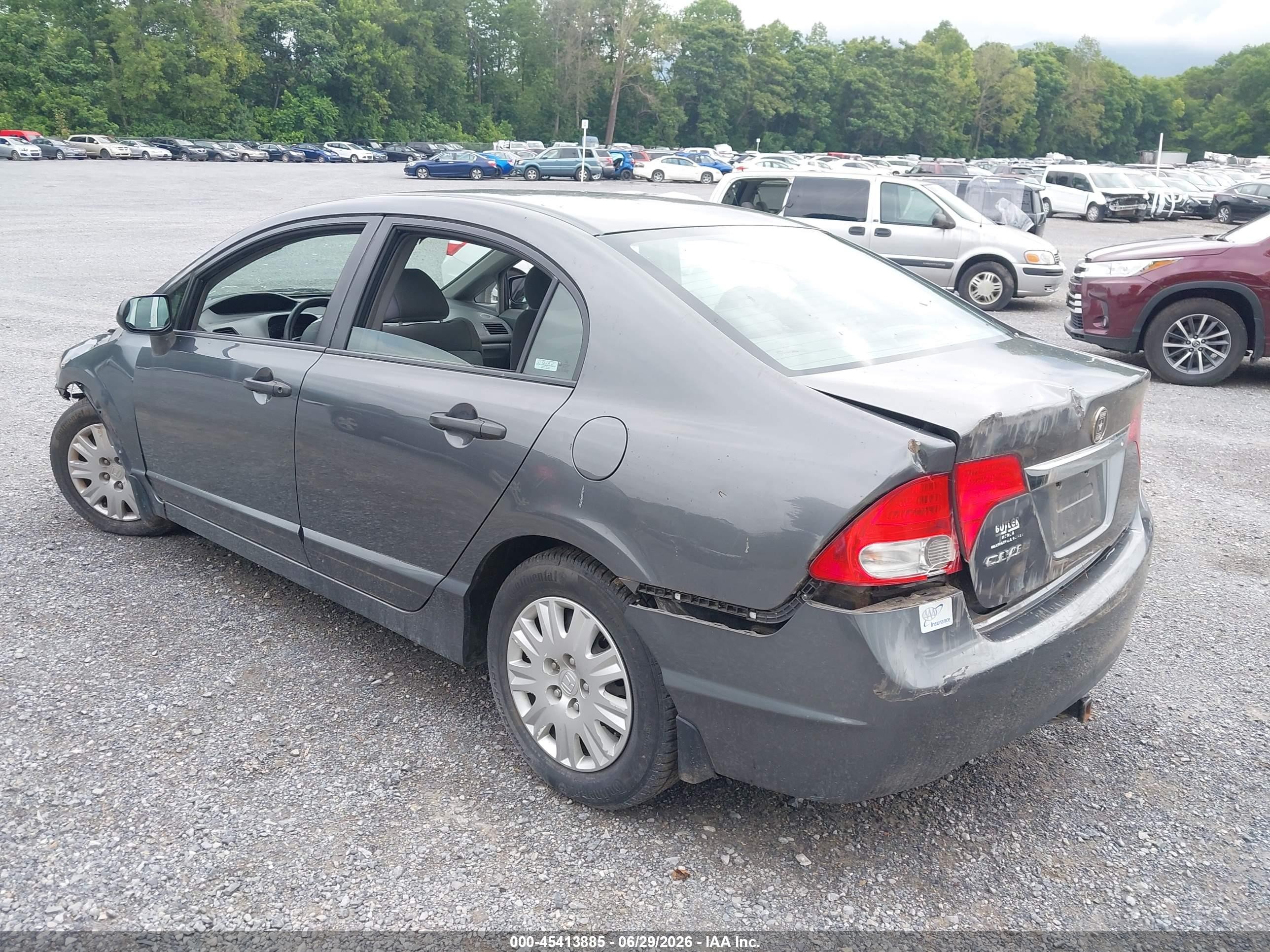 2009 Honda Civic Vp Gray vin: 2HGFA16339H335584