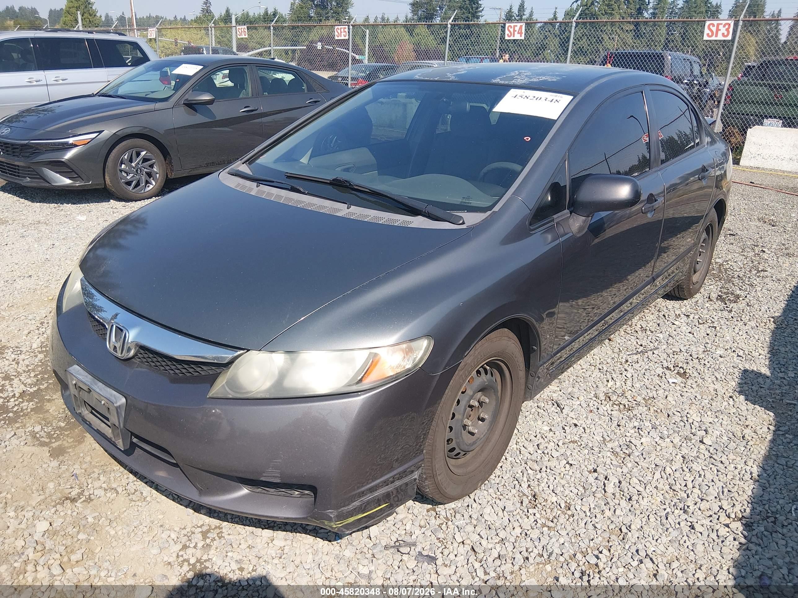 2009 Honda Civic Vp Gray vin: 2HGFA16379H509530