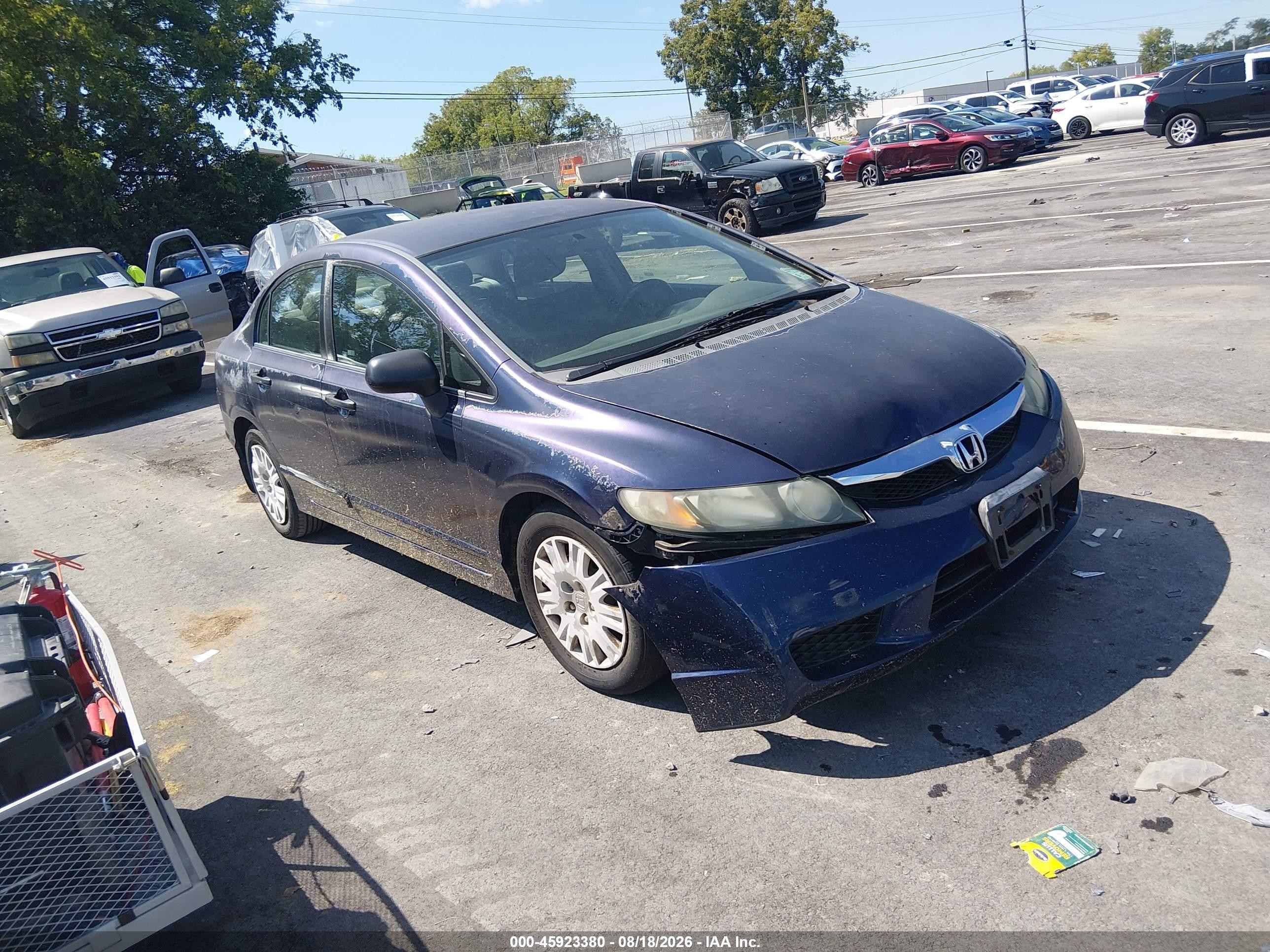 2009 Honda Civic Vp Blue vin: 2HGFA16379H511665